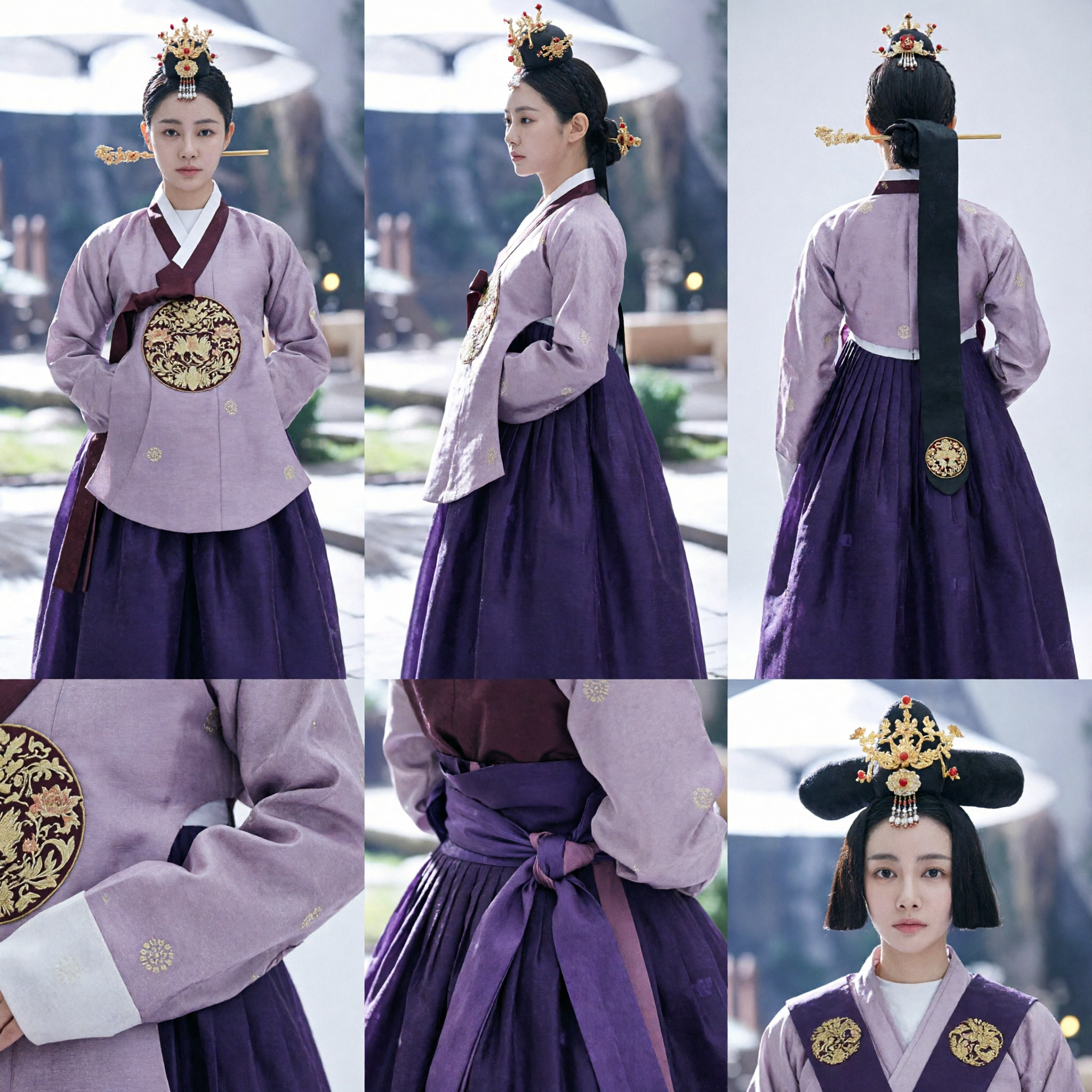 Purple Traditional Korean Hanbok Palace Lady Costume Ancient Court Dress for Women Cosplay Performance - Asian Costume
