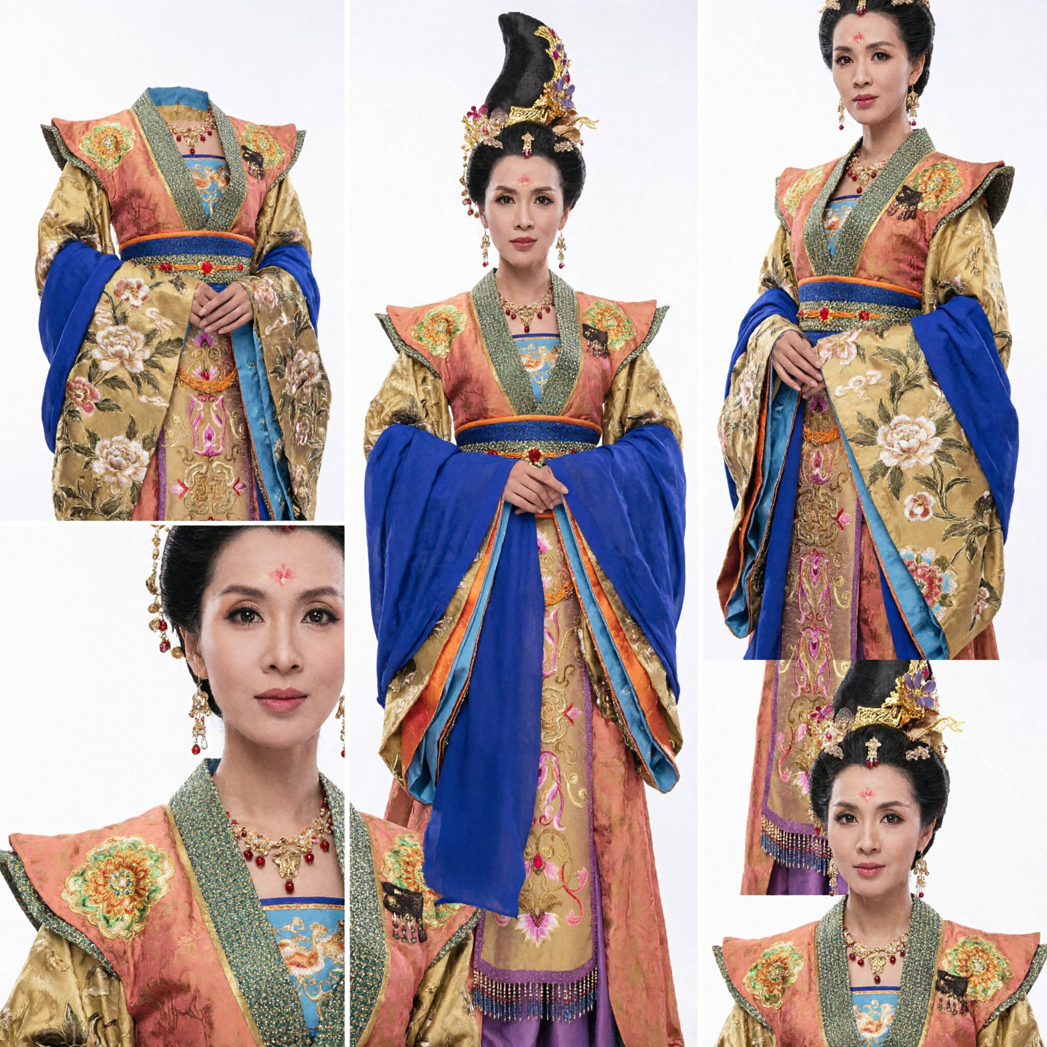 Chinese Traditional Tang Dynasty Empress Costume Women Palace Lady Hanfu Dress for Stage Performance - Asian Costume