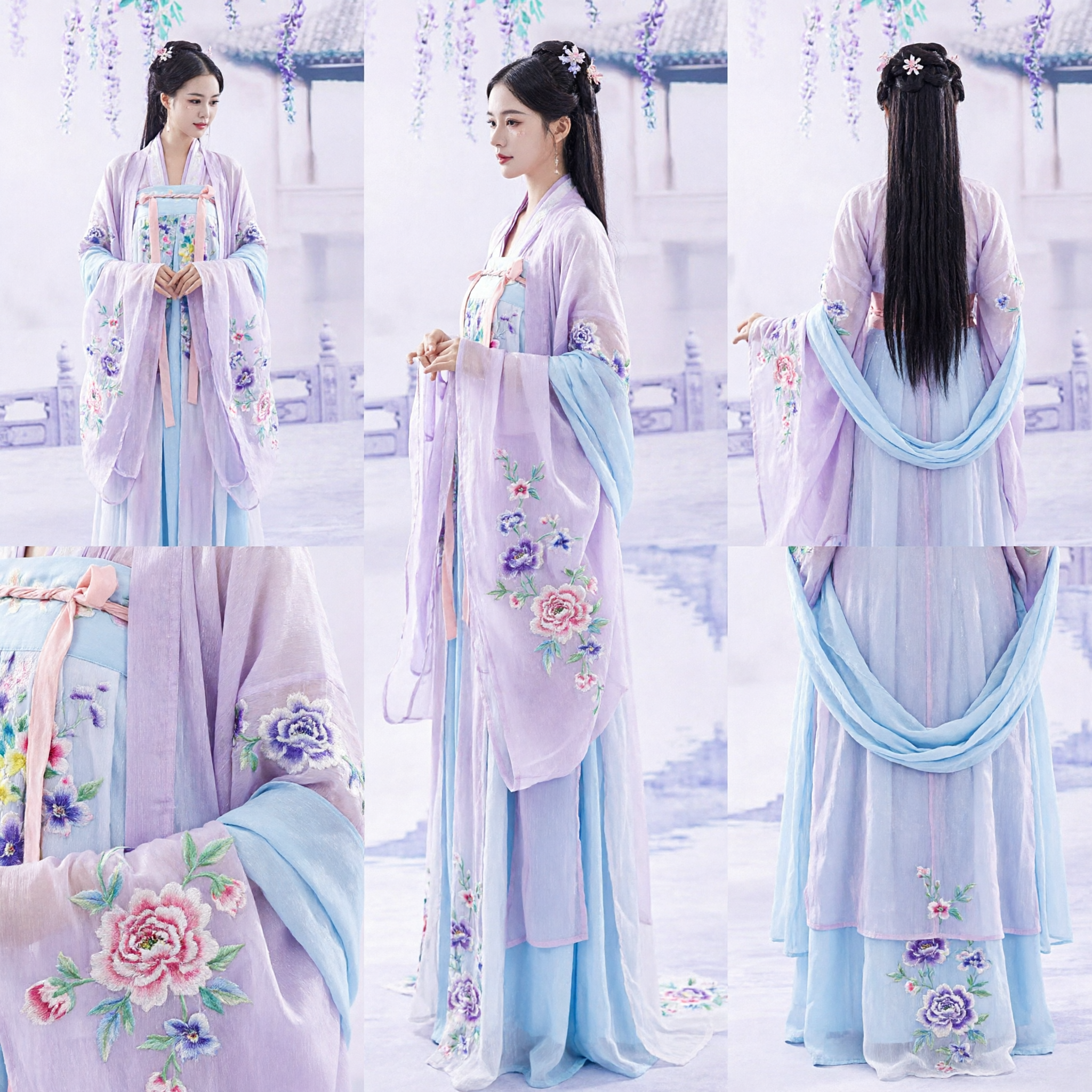 Traditional Chinese Hanfu Ancient Fairy Costume Elegant Tang Dynasty Style Dress for Women Cosplay Photography - Asian Costume