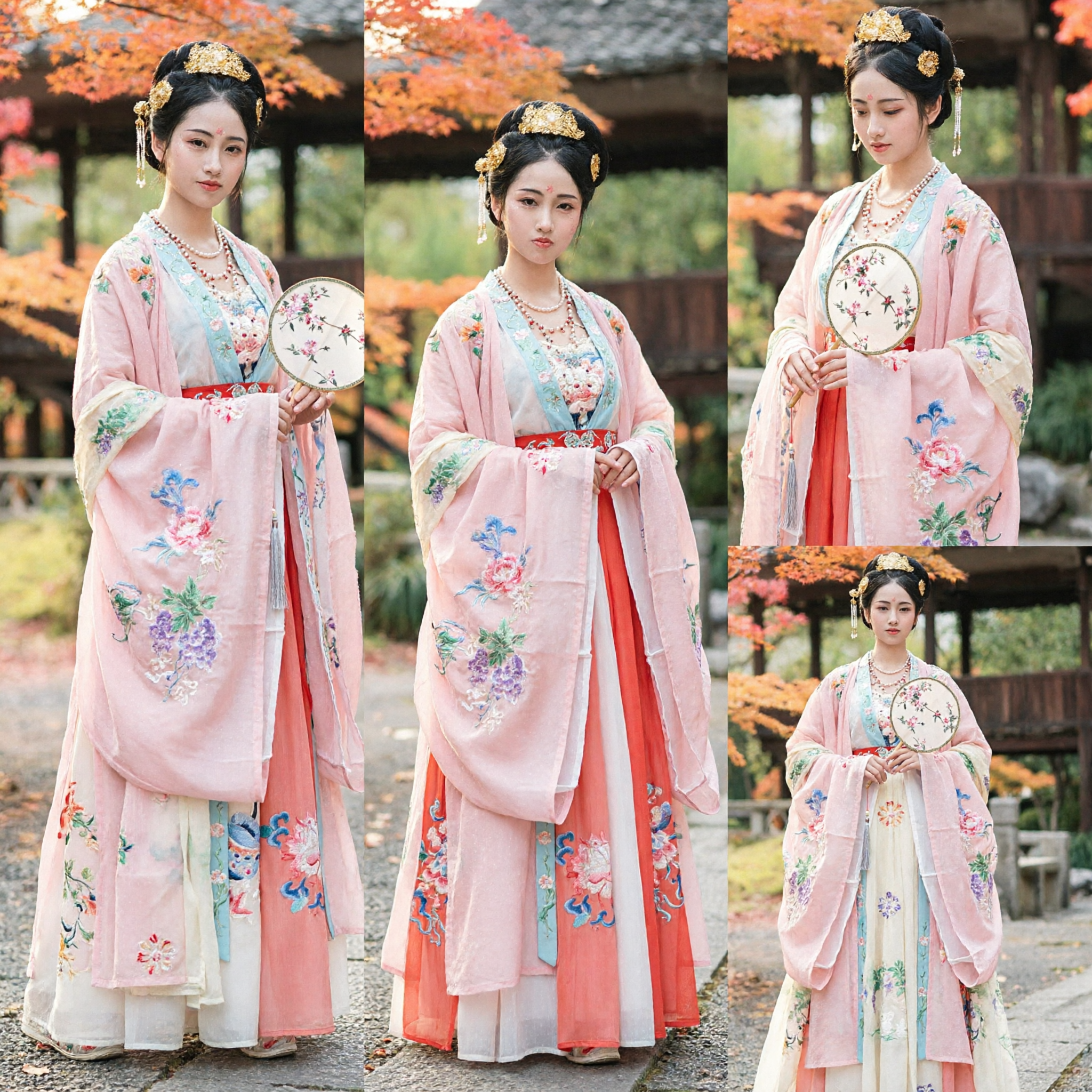 Elegant Pink Chinese Hanfu Traditional Costume Tang Dynasty Ancient Dress Women Palace Lady Cosplay Photography Outfit - Asian Costume