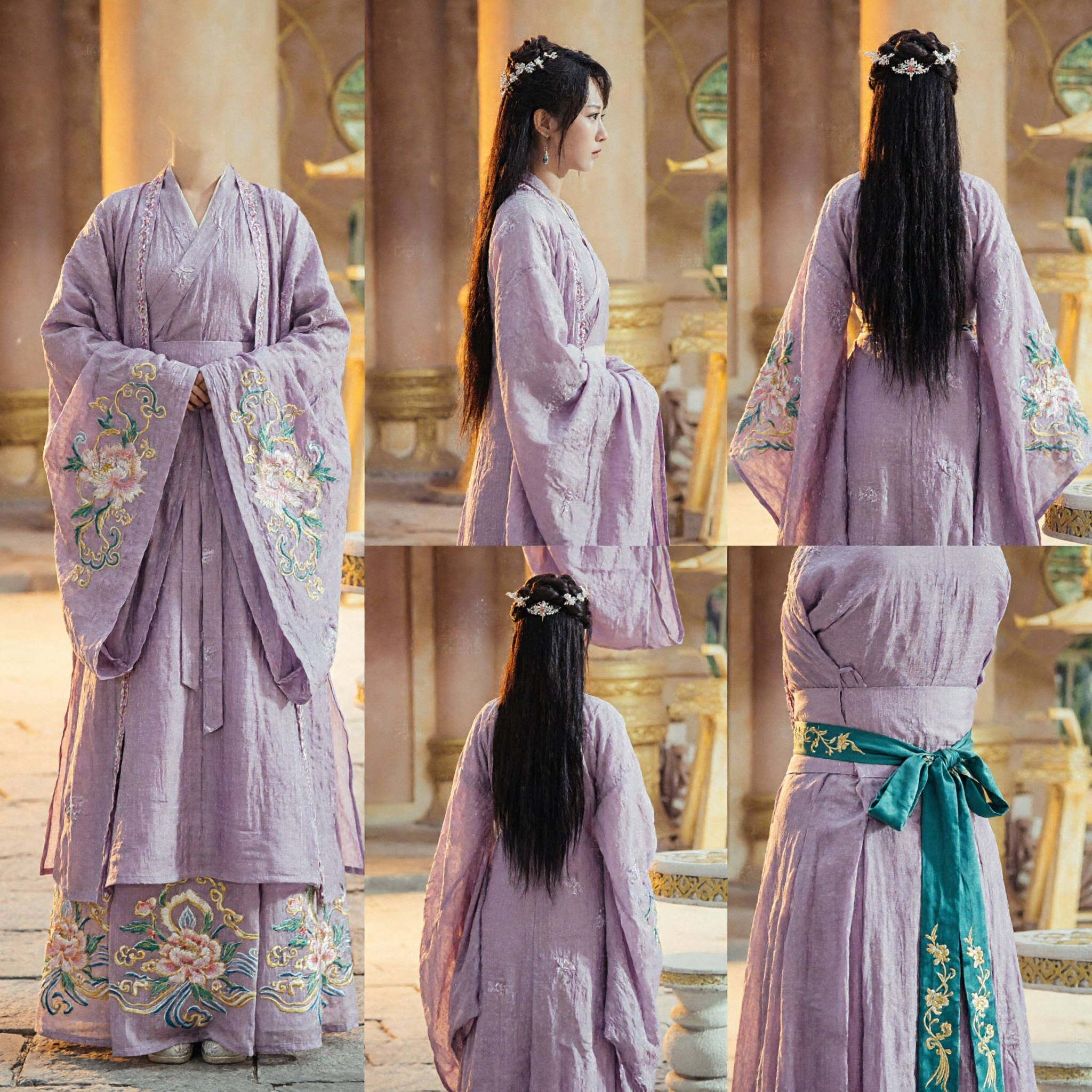 Exquisite Purple Ancient Chinese Hanfu Fairy Dress Traditional Costume for Women Cosplay Stage Performance - Asian Costume