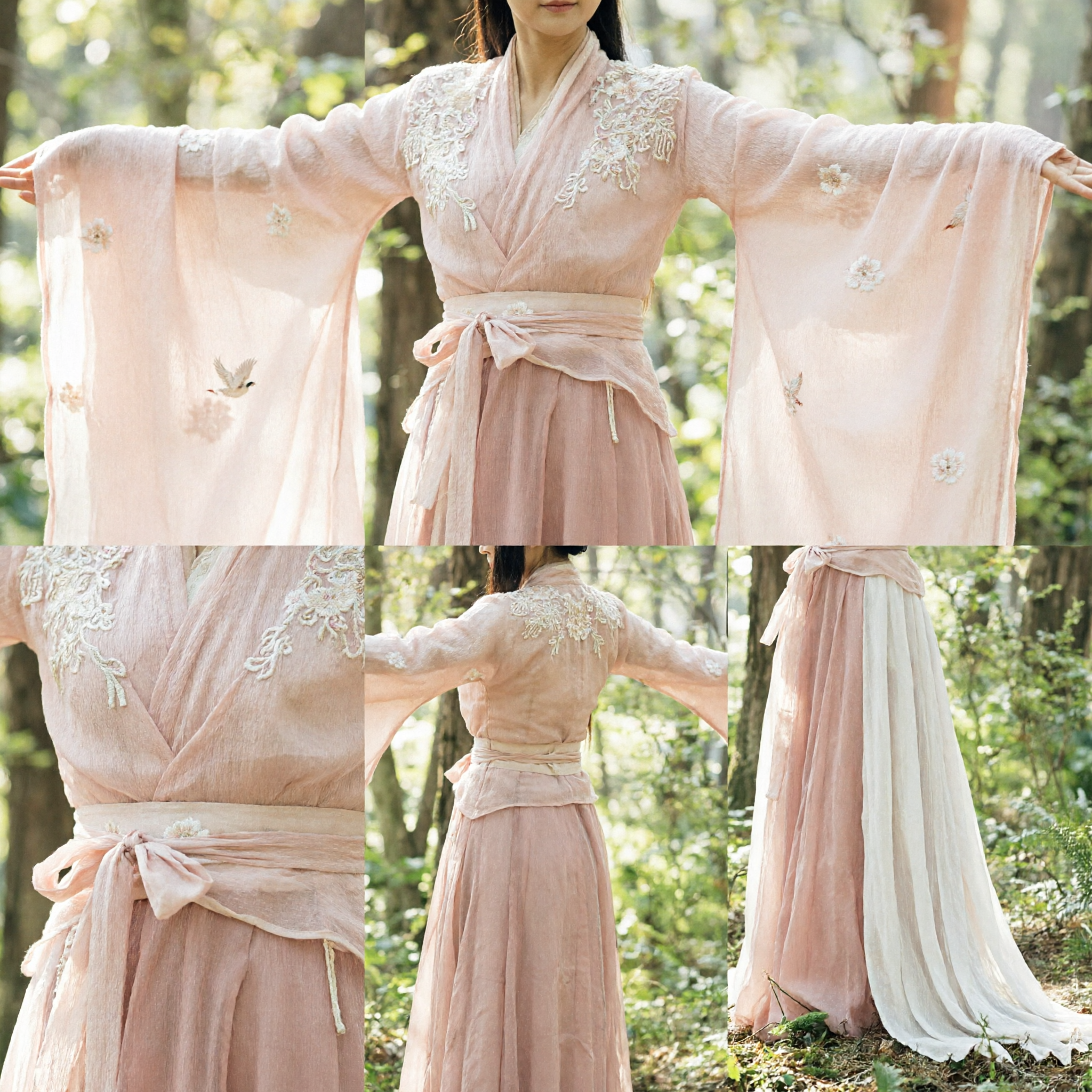 Elegant Pink Hanfu Traditional Chinese Ancient Costume Fairy Dress for Women Cosplay Historical Drama - Asian Costume