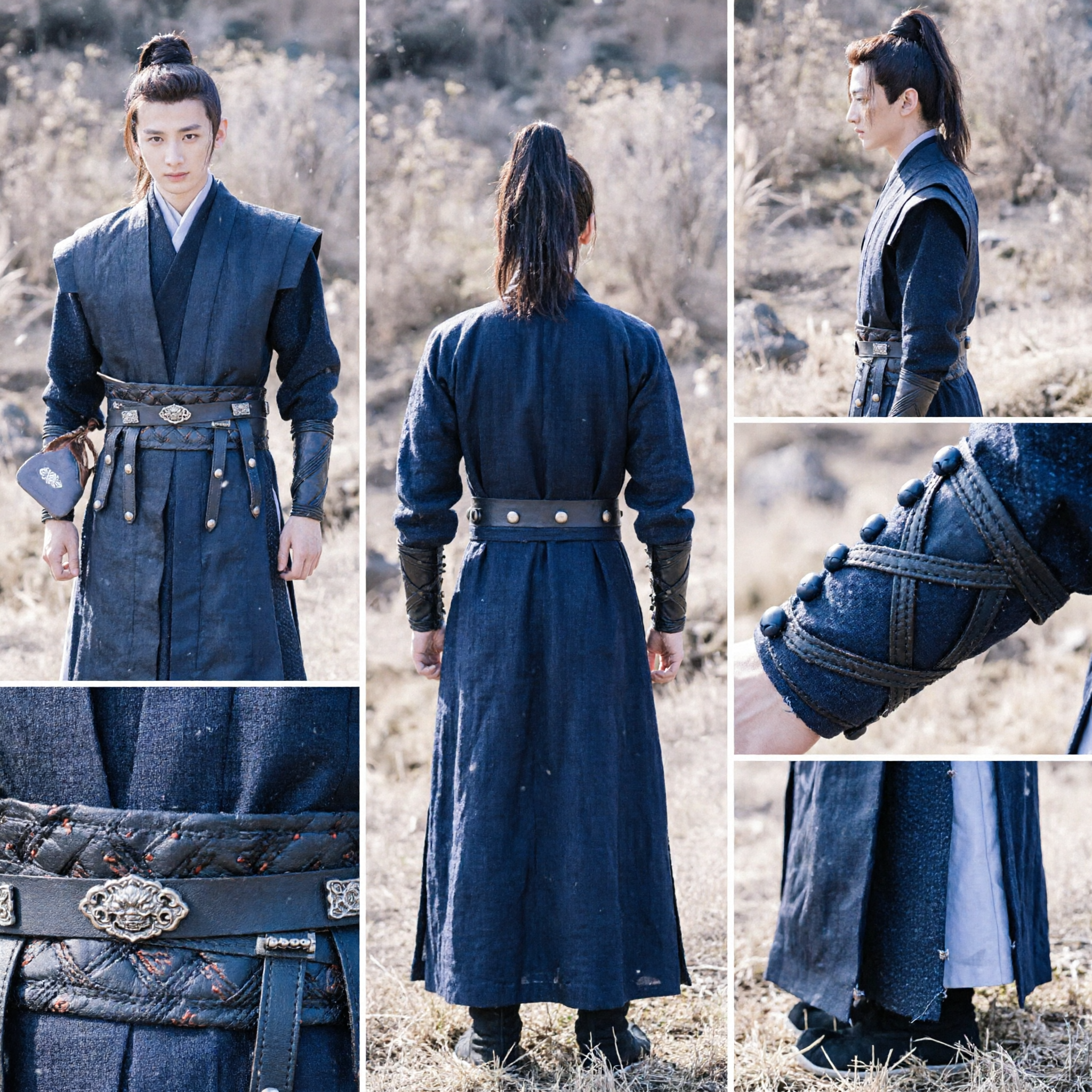 Ancient Chinese Wuxia Swordsman Hanfu Costume Men's Traditional Martial Arts Clothing for Cosplay and Photography - Asian Costume