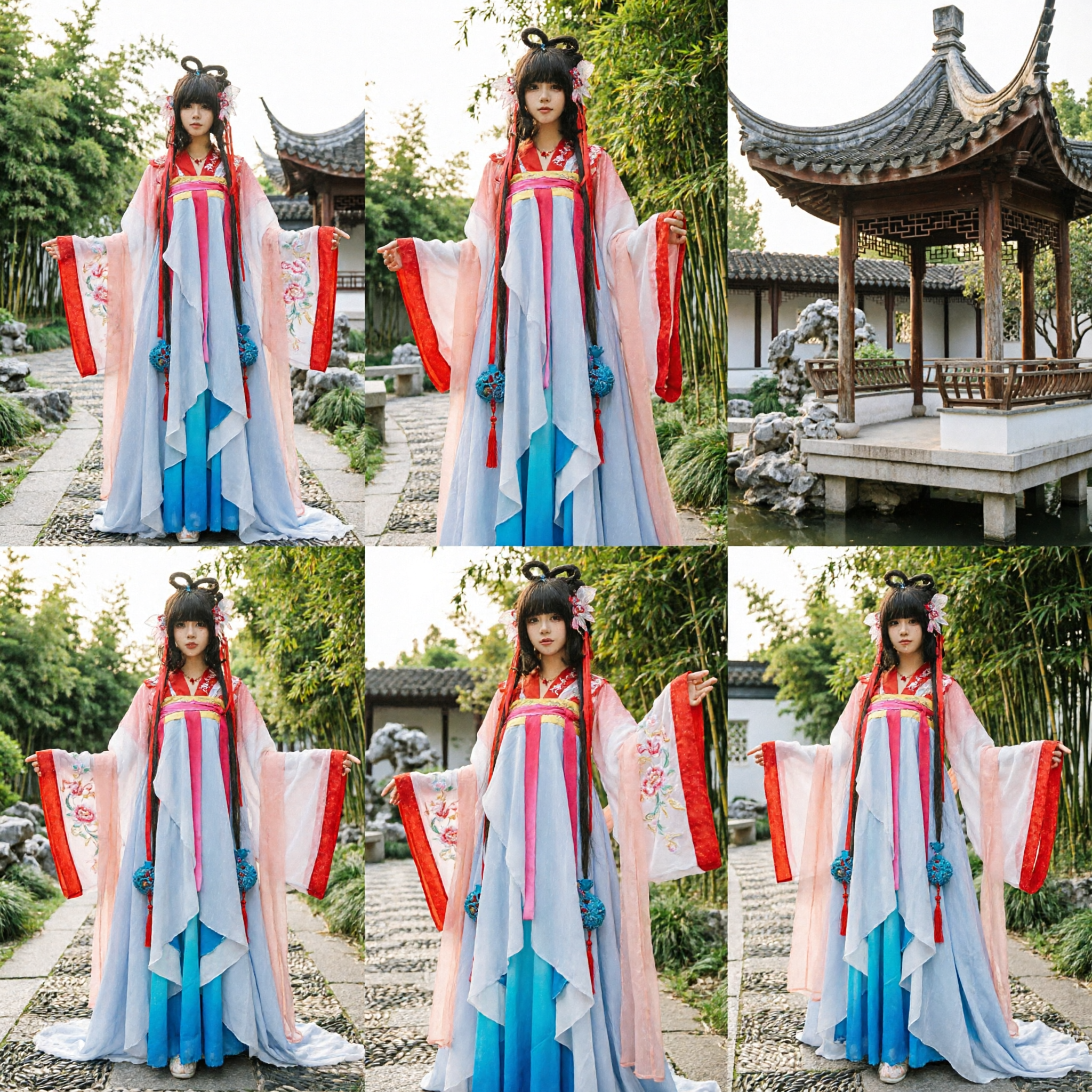 Elegant Traditional Chinese Hanfu Costume for Women Ancient Fairy Swordsman Dress Cosplay Outfit with Sword - Asian Costume