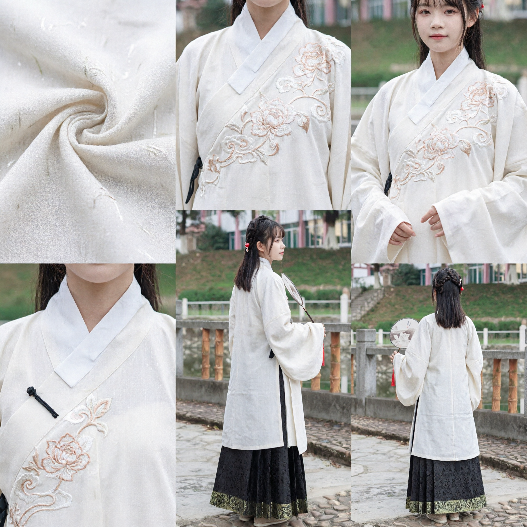 Elegant Traditional Chinese Hanfu Ming Dynasty White Ru Top and Black Mamianqun Skirt Set for Women Cultural Events - Asian Costume