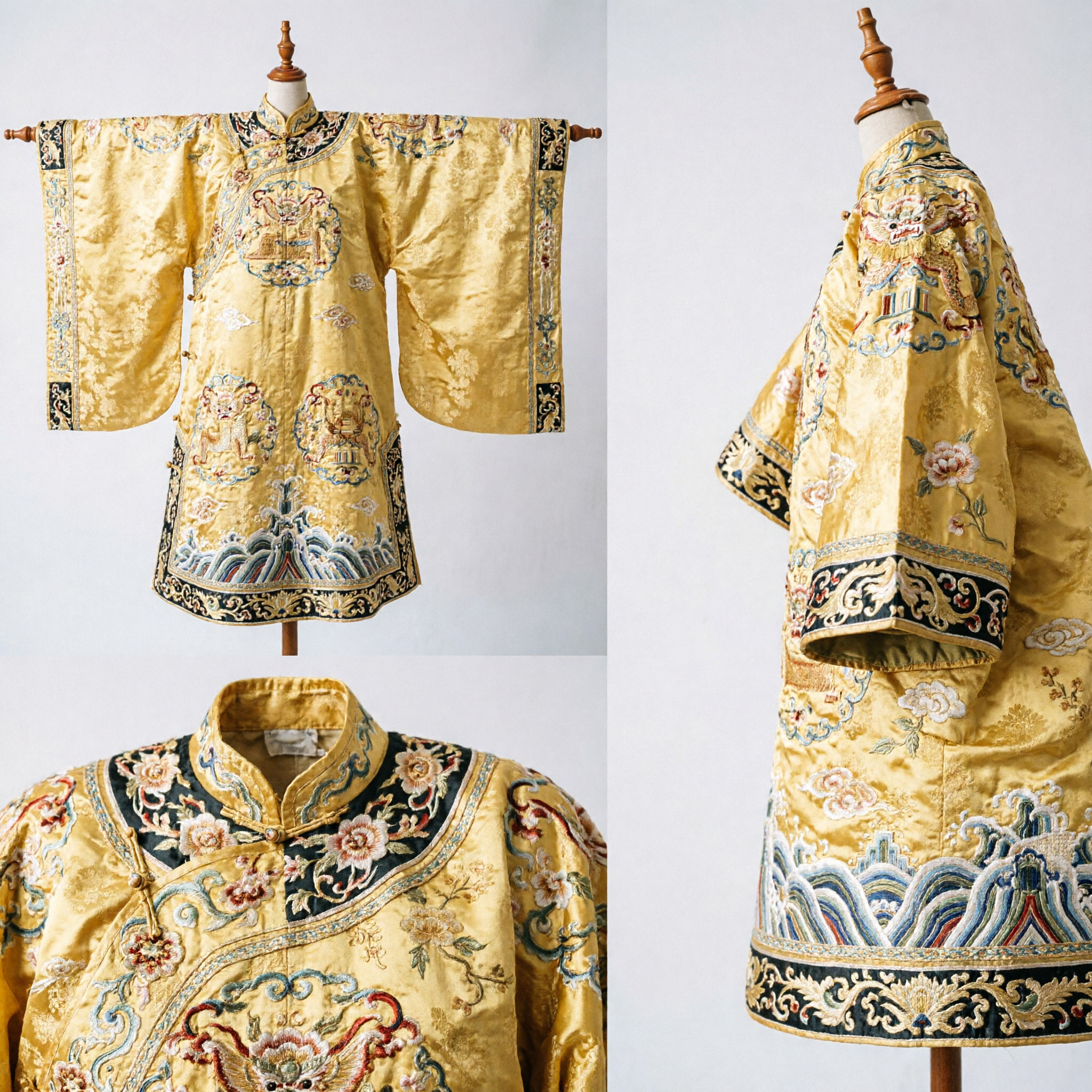 Chinese Traditional Tang Dynasty Empress Costume Gold Hanfu Dress Ancient Princess Clothing for Women - Asian Costume
