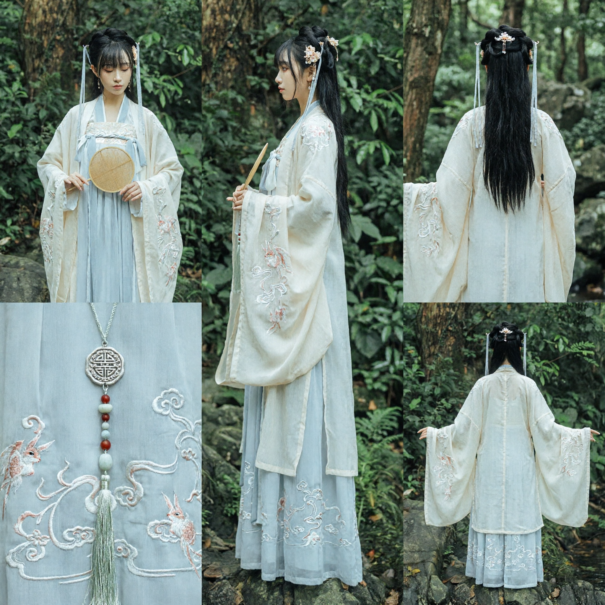 Traditional Chinese Hanfu Song Dynasty Ruqun Ancient Costume Elegant Fairy Dress Complete Set for Women - Asian Costume