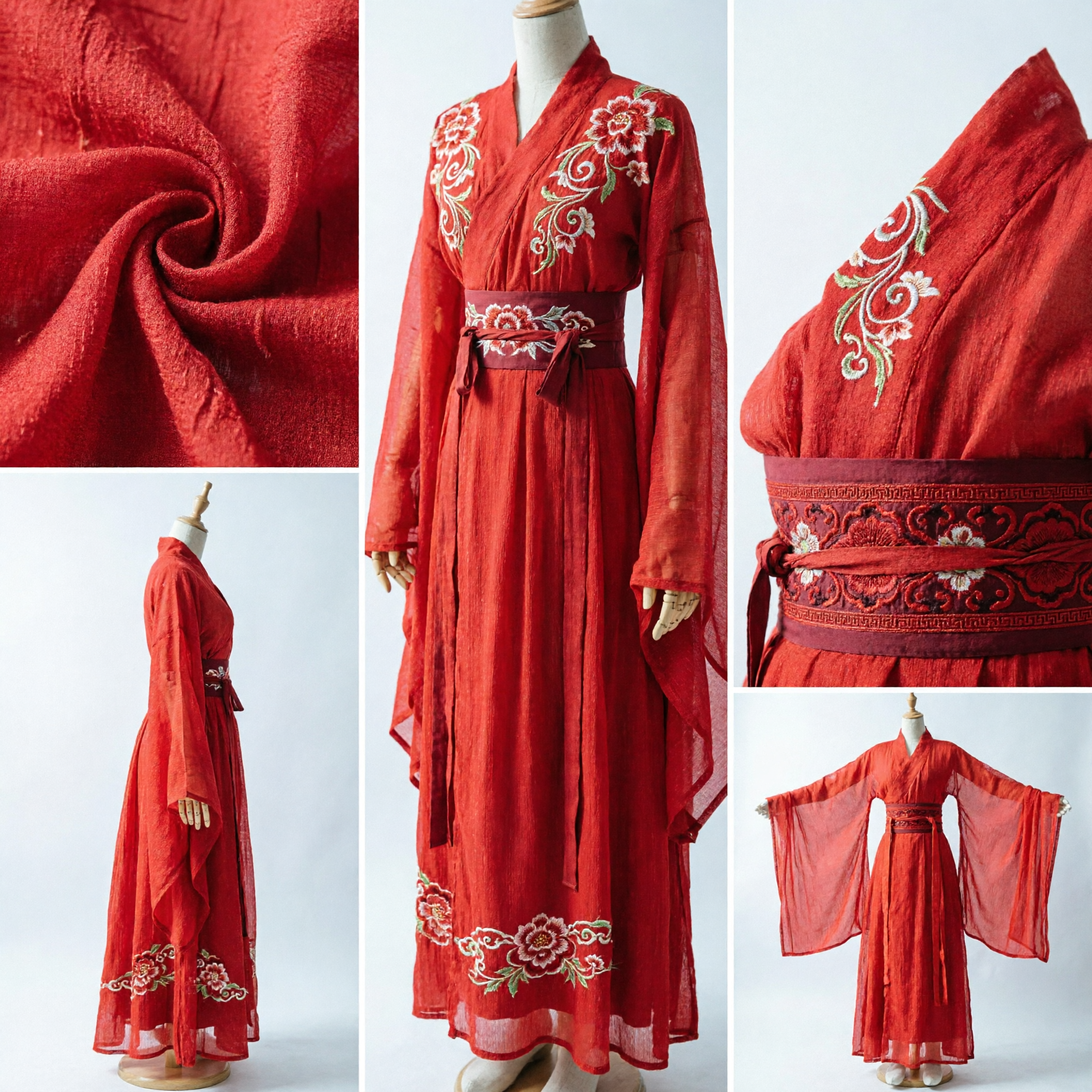 Red Tang Dynasty Hanfu Dress Traditional Chinese Ancient Costume for Women Dance Performance Fairy Cosplay - Asian Costume
