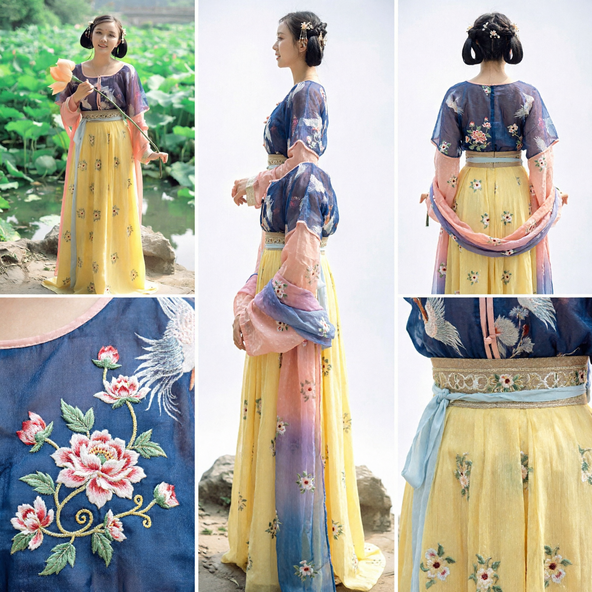 Ancient Chinese Tang Dynasty Hanfu Dress for Women Traditional Palace Princess Costume for Photography and Cosplay - Asian Costume