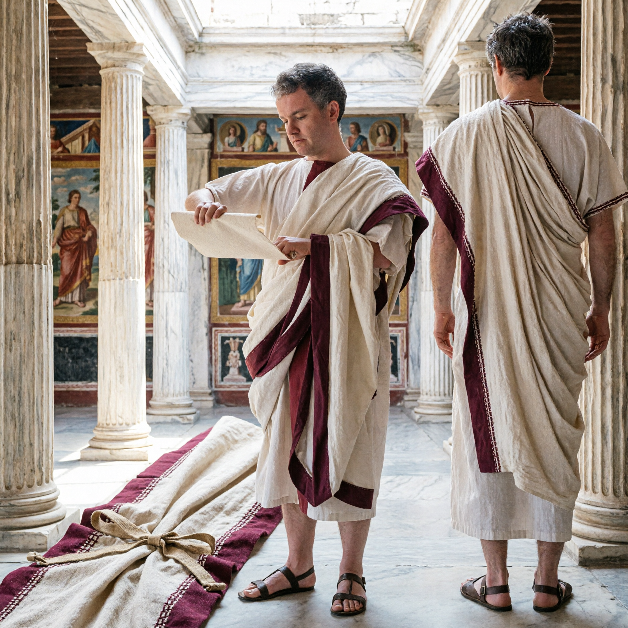 Boys Ancient Greek Roman Toga Tunic Costume Outfit for Halloween Party School Play - Asian Costume