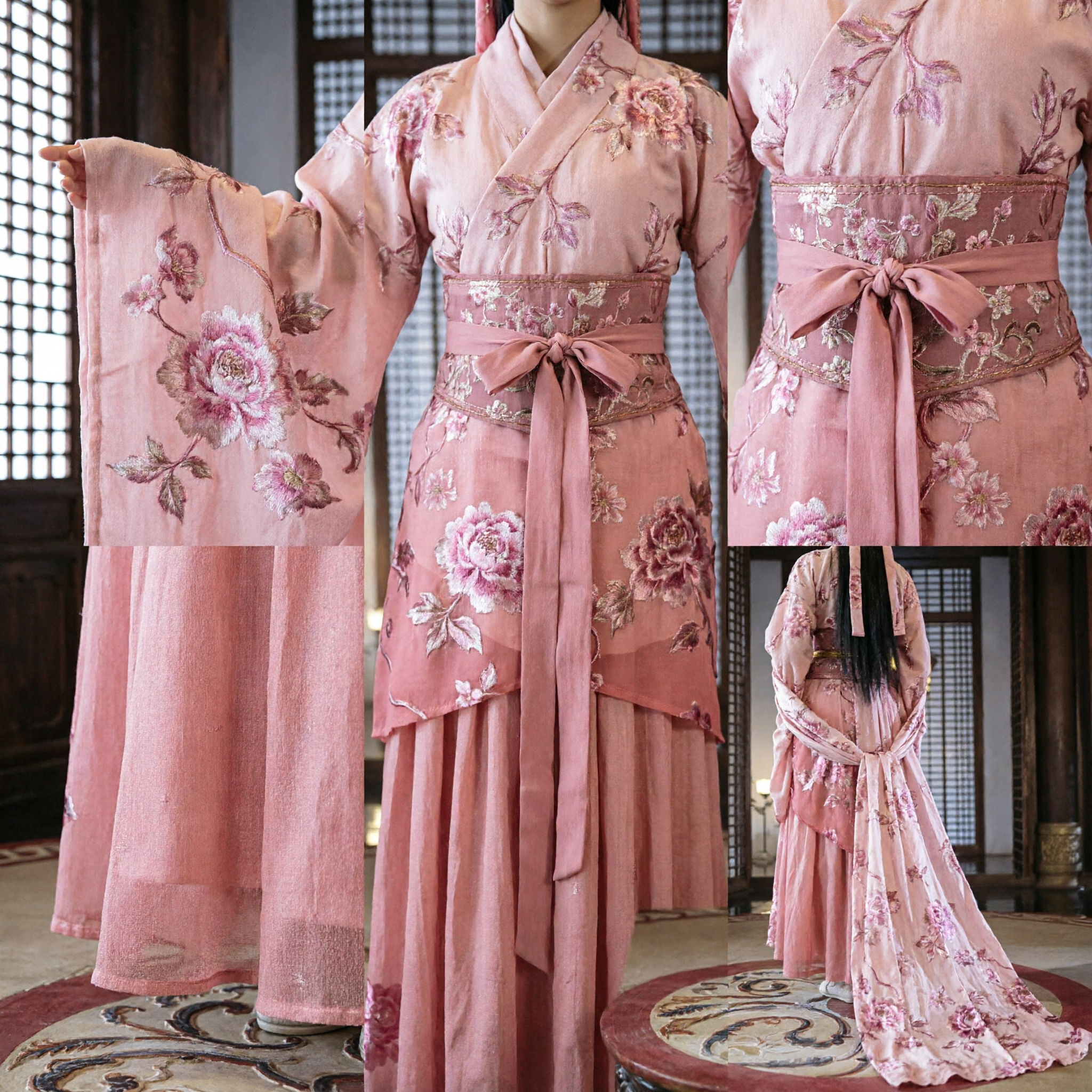 Pink Tang Dynasty Hanfu Princess Costume Ancient Chinese Traditional Clothing for Women Dance Performance Cosplay - Asian Costume