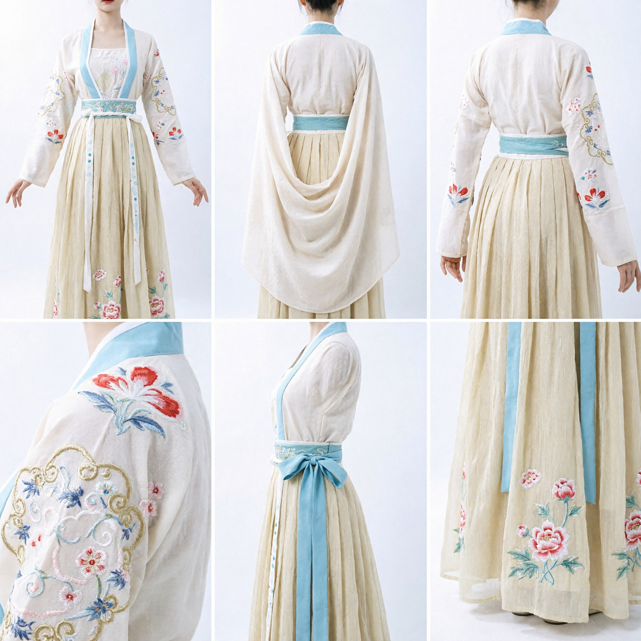 Traditional Chinese Hanfu Dress Tang Dynasty Fairy Costume Embroidered Ruqun Ancient Clothing for Women Performance - Asian Costume