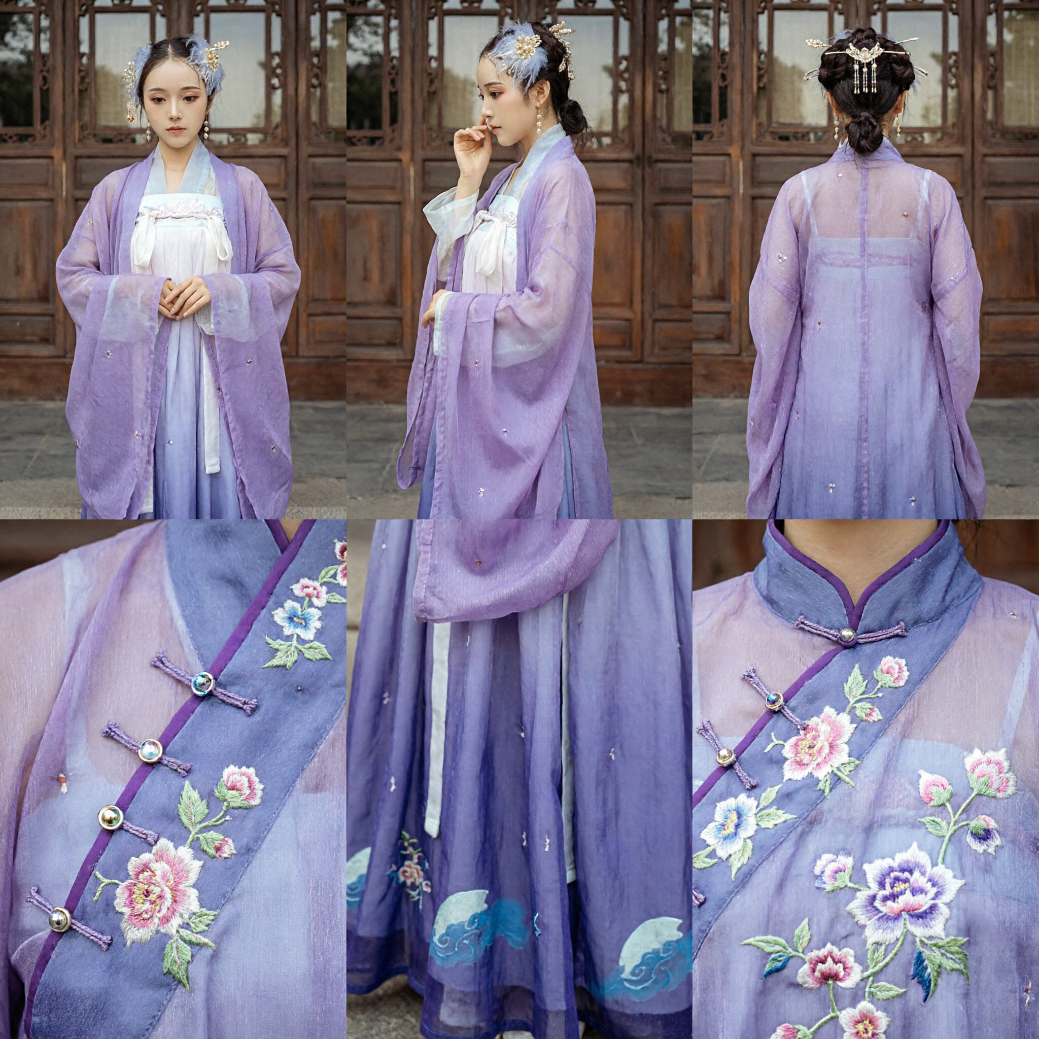 Elegant Purple Hanfu Traditional Chinese Ancient Costume Fairy Dress for Women Cosplay and Photography - Asian Costume