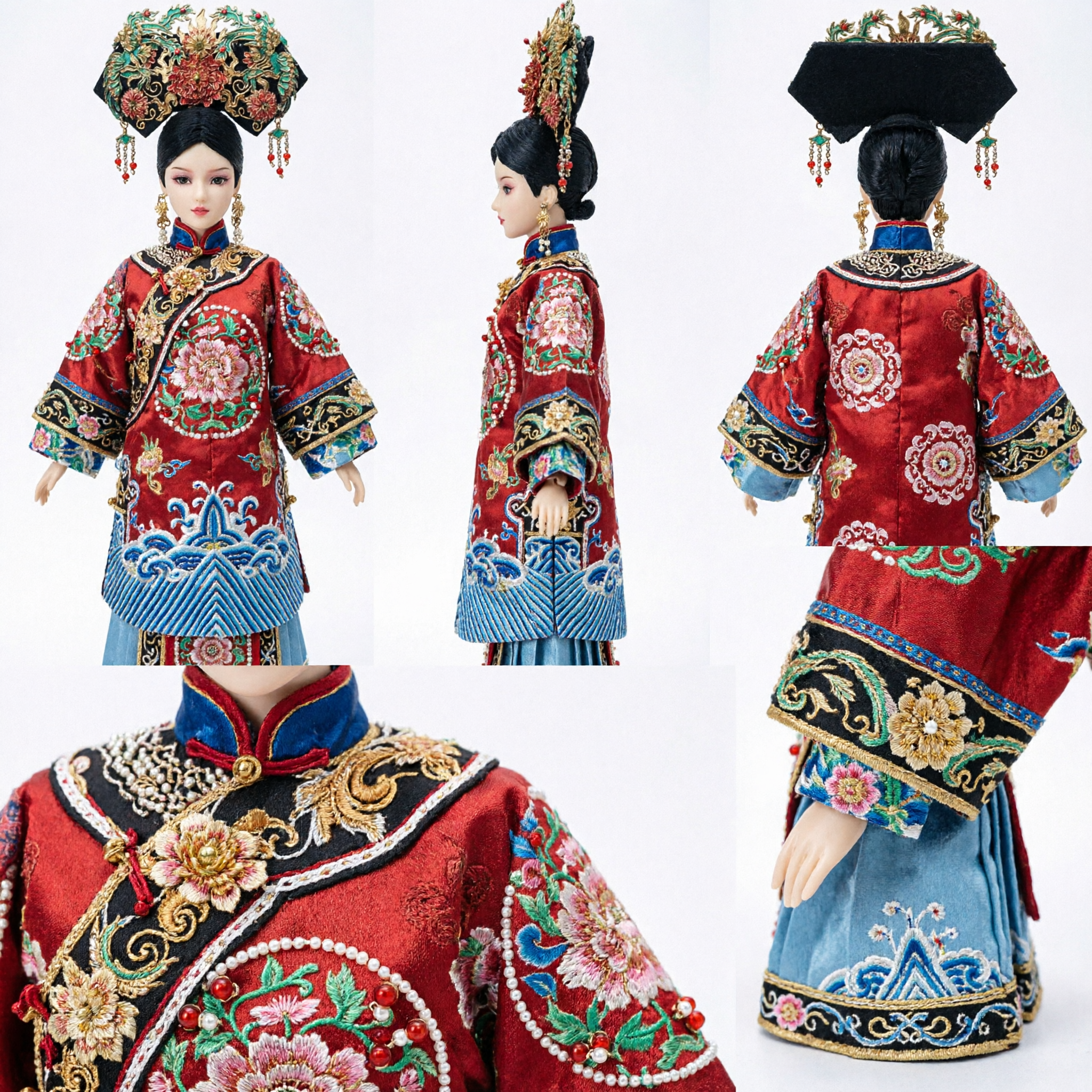 Traditional Chinese Qing Dynasty Manchu Phoenix Headdress Ancient Empress Hair Crown Costume Accessory for Women - Asian Costume