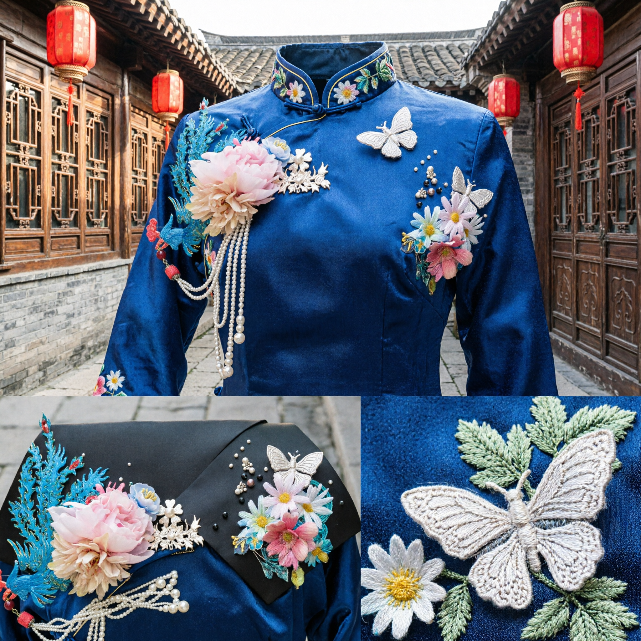 Traditional Chinese Hanfu Hair Accessory Phoenix Peony Butterfly Headpiece for Wedding Bridal Costume - Asian Costume