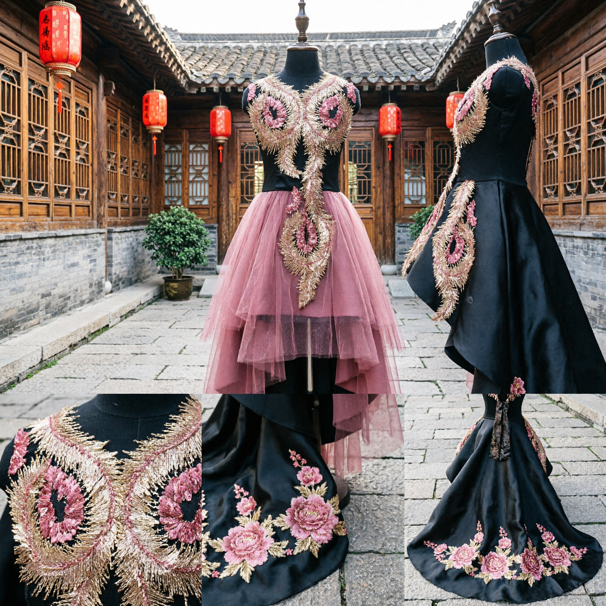 Professional Girls Latin Dance Dress Black Sequin Fringe Ballroom Competition Performance Costume for Kids - Asian Costume