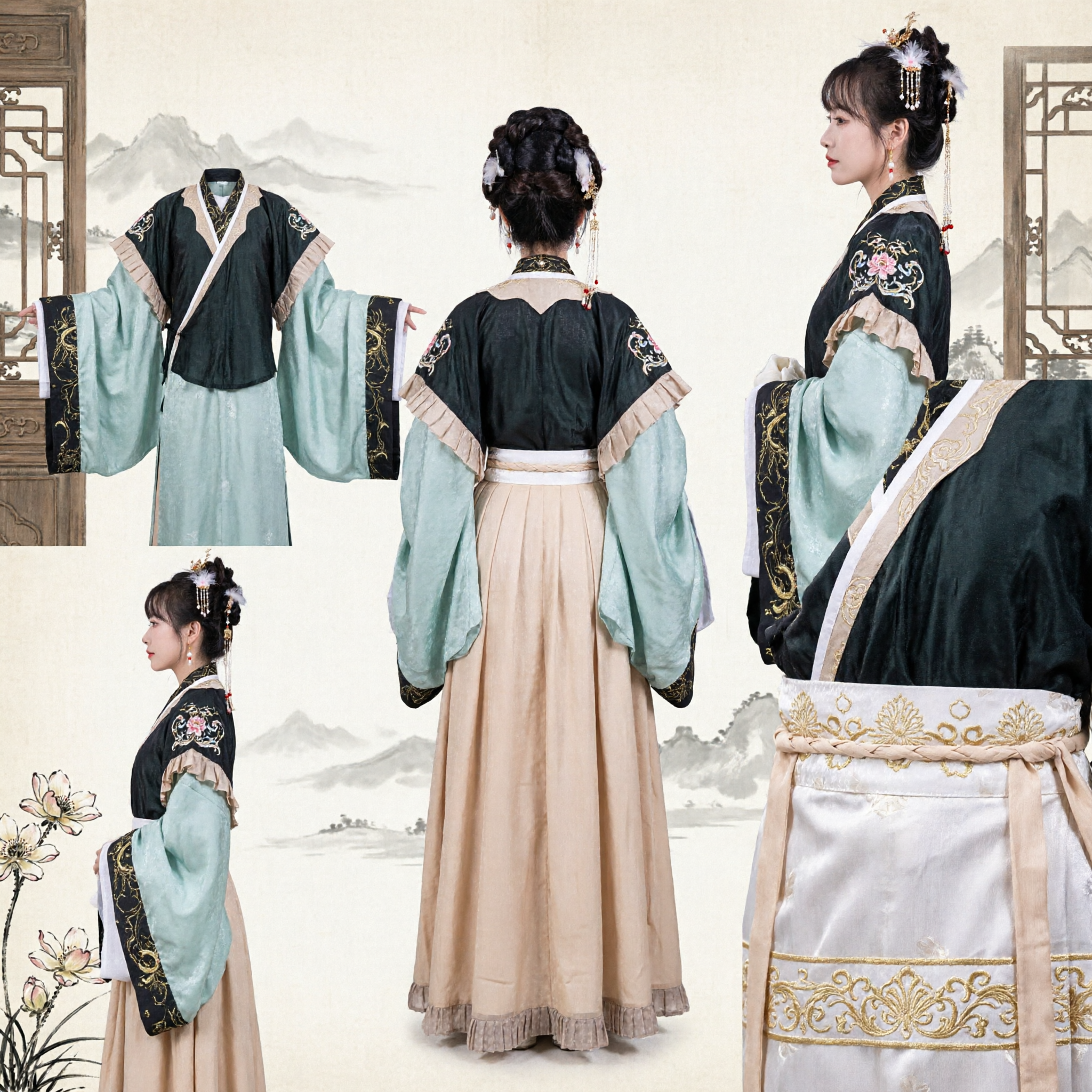 Ancient Chinese Hanfu Costume Traditional Wei Jin Dynasty Noble Lady Dress for Women Cosplay - Asian Costume