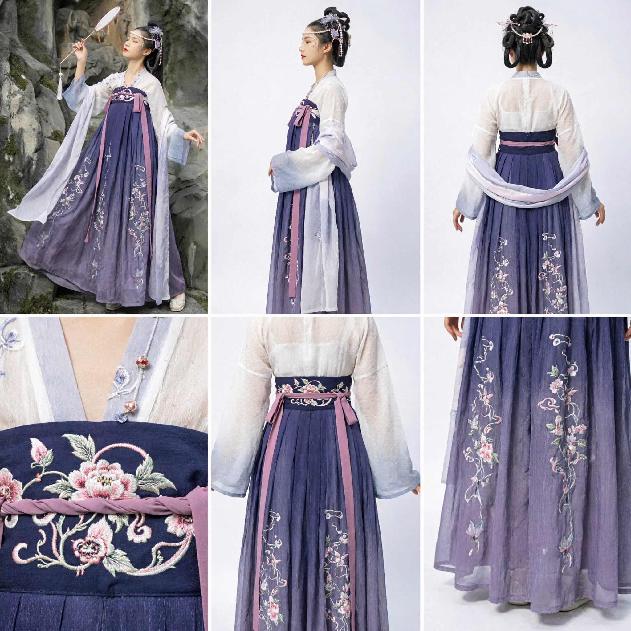 Elegant Purple Hanfu Traditional Chinese Costume Ancient Fairy Dress for Women Performance Cosplay - Asian Costume