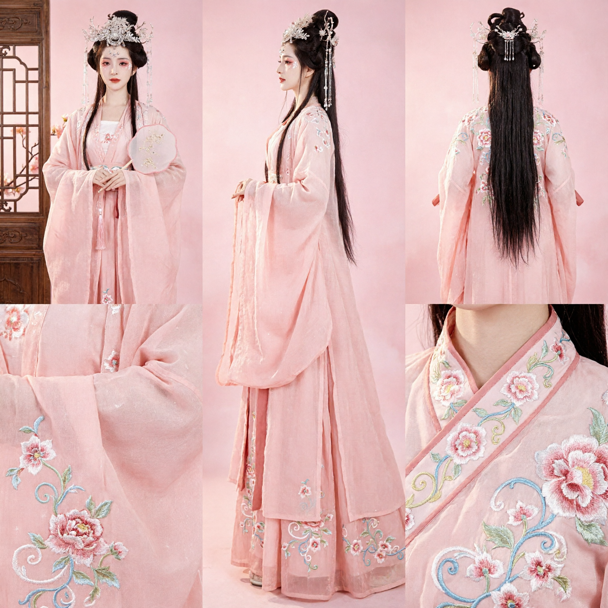 Elegant Pink Traditional Chinese Hanfu Dress Ancient Fairy Princess Costume for Women Stage Performance - Asian Costume