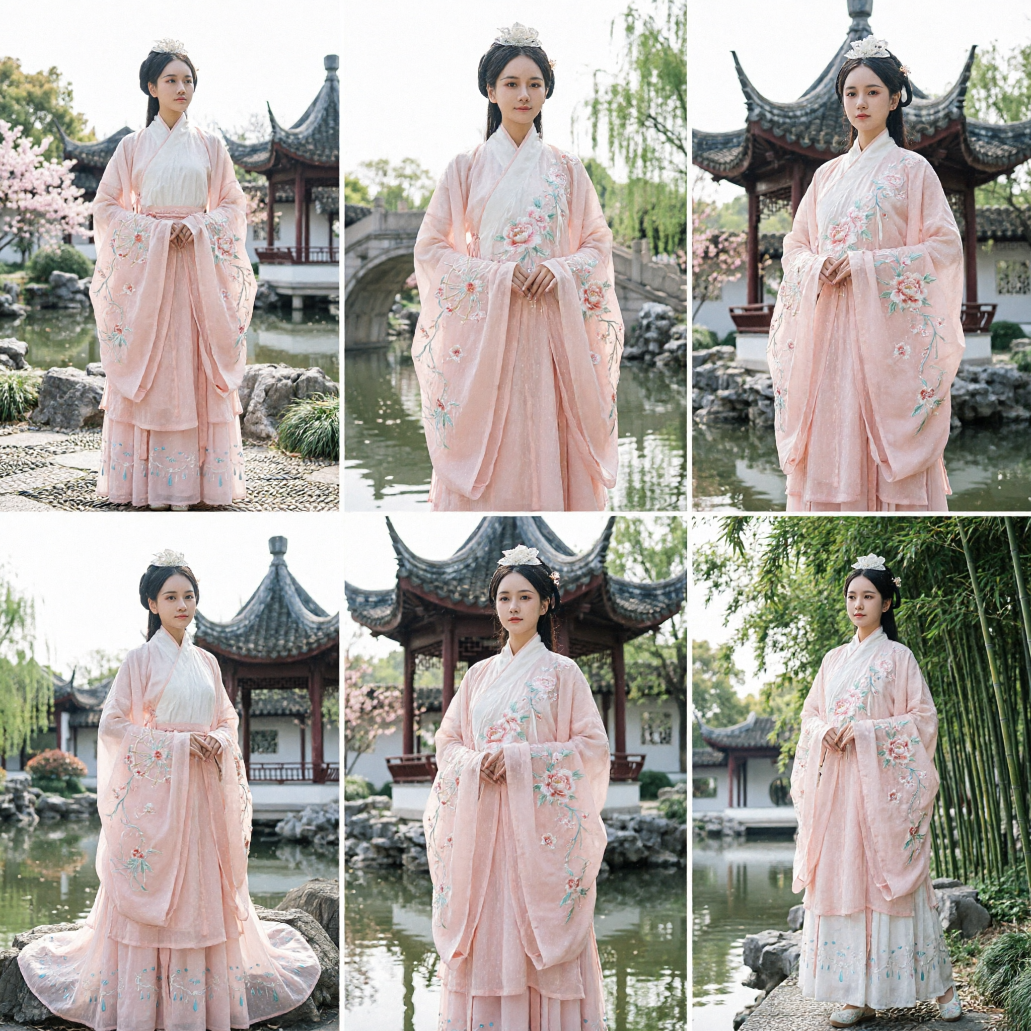 Elegant Pink Hanfu Traditional Chinese Clothing Embroidered Fairy Dress for Women Cosplay Photography Performance - Asian Costume