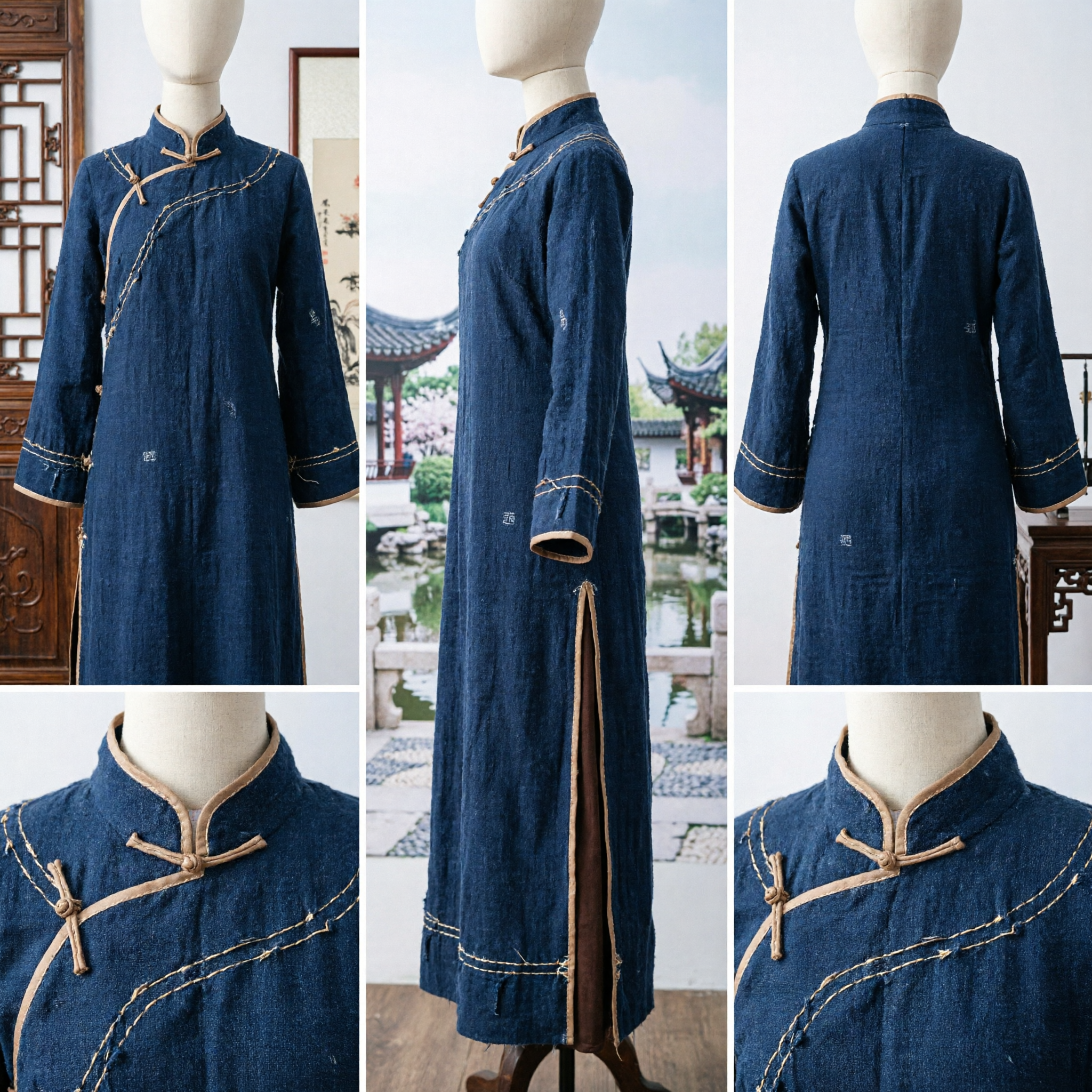 Traditional Chinese Ancient Princess Wig Black Long Hair with Orange Flowers for Hanfu Cosplay Girls - Asian Costume