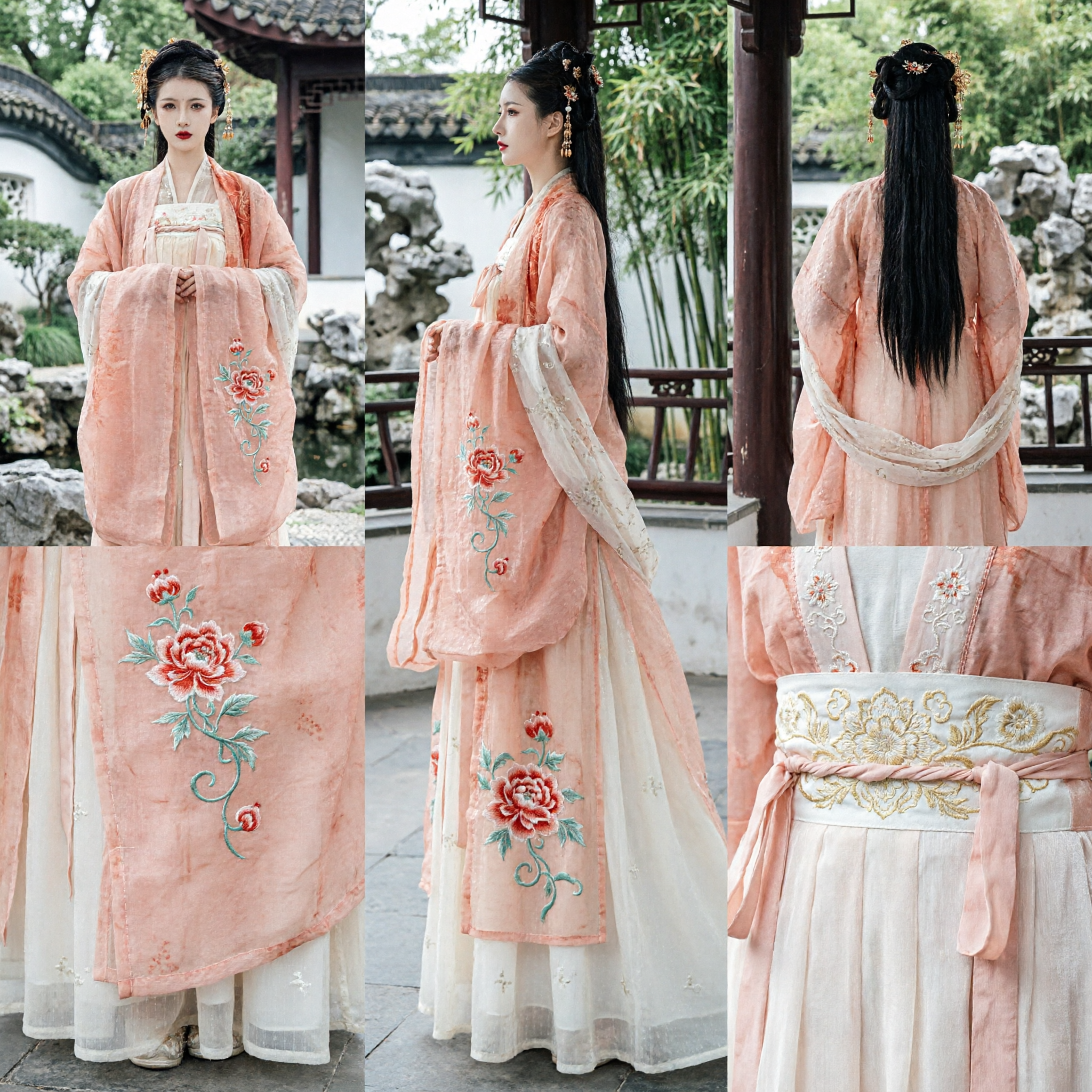 Traditional Chinese Hanfu Tang Dynasty Princess Costume Elegant Peach Ancient Fairy Dress for Women Cosplay - Asian Costume