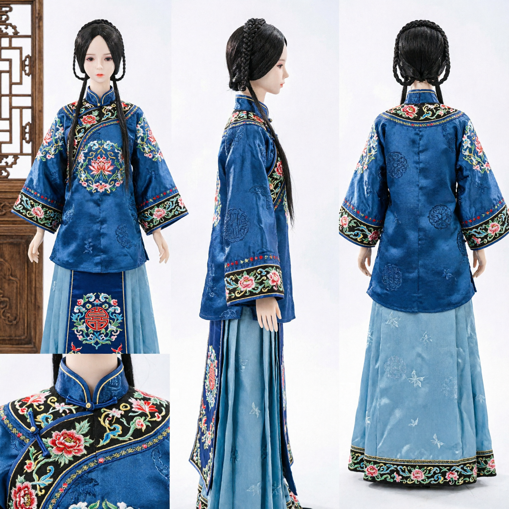 Elegant Ancient Chinese Princess Black Braided Wig for Hanfu Cosplay Historical Drama Costume Party - Asian Costume