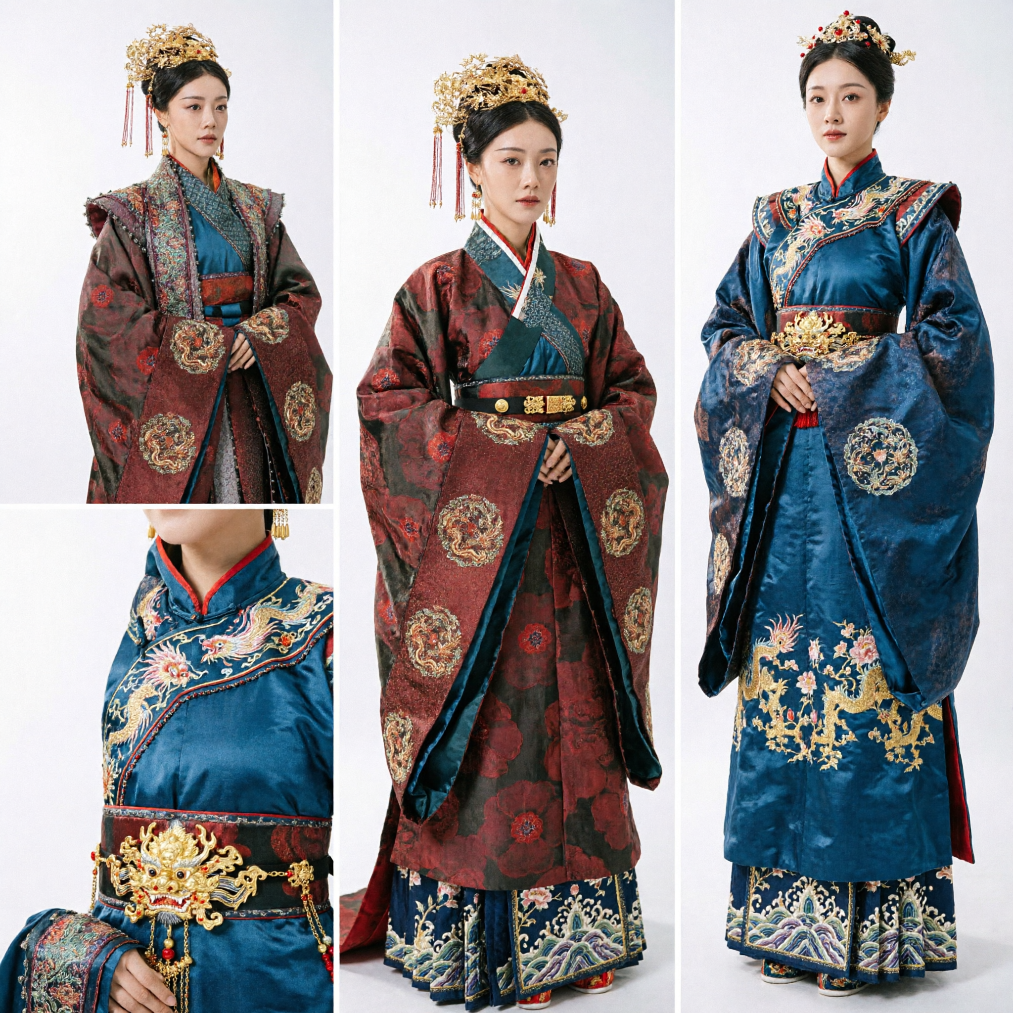 Chinese Traditional Ming Dynasty Hanfu Empress Costume Ancient Queen Robe for Women Wedding Cosplay - Asian Costume