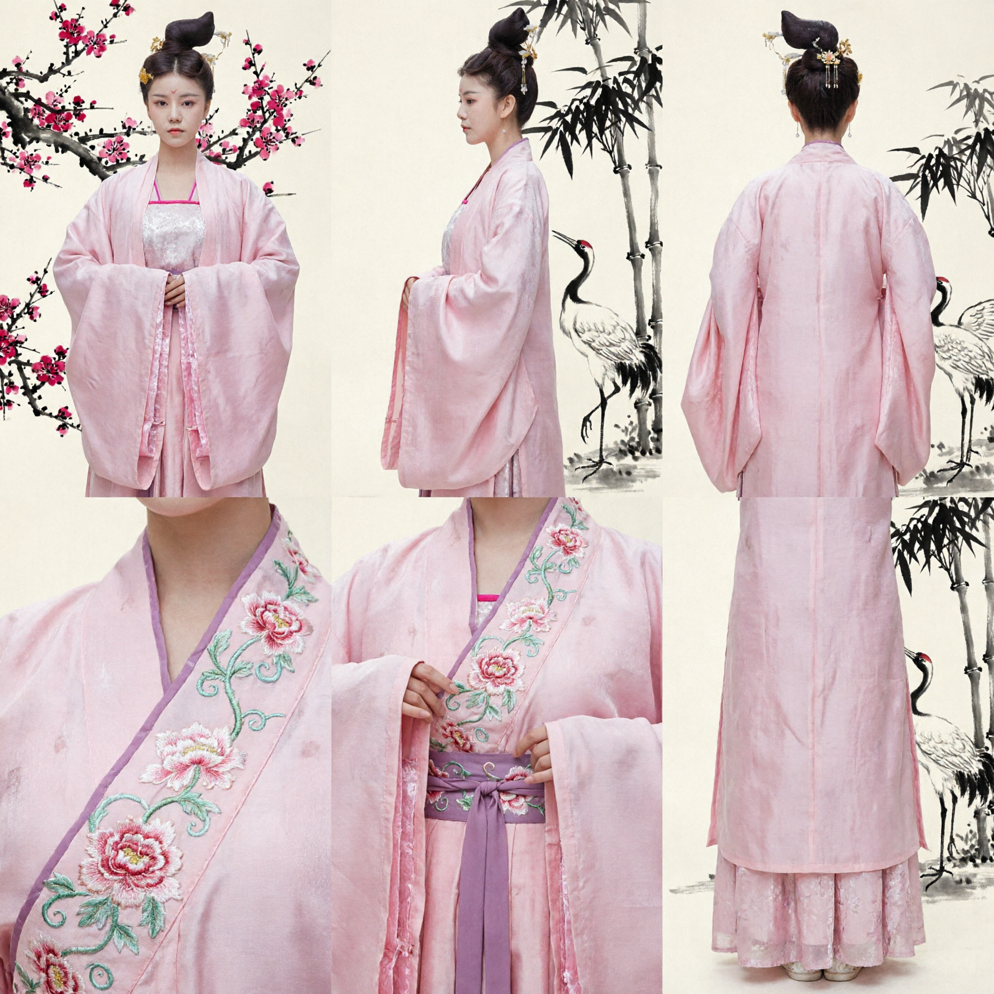 Traditional Chinese Tang Dynasty Hanfu Costume Pink Ancient Princess Dress for Women Historical Cosplay Clothing - Asian Costume