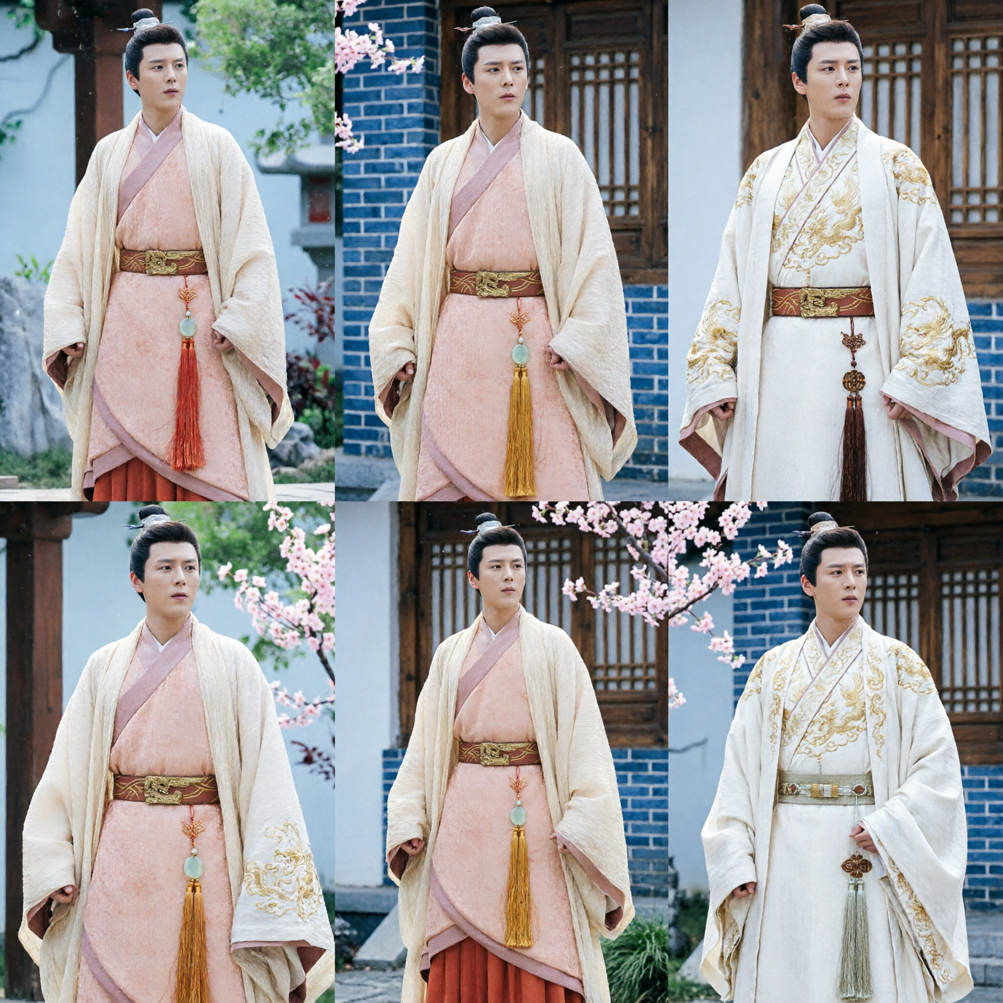 Ancient Chinese Noblemen Hanfu Costume Men's Traditional Scholar Robe Set for Historical Cosplay and Performance - Asian Costume