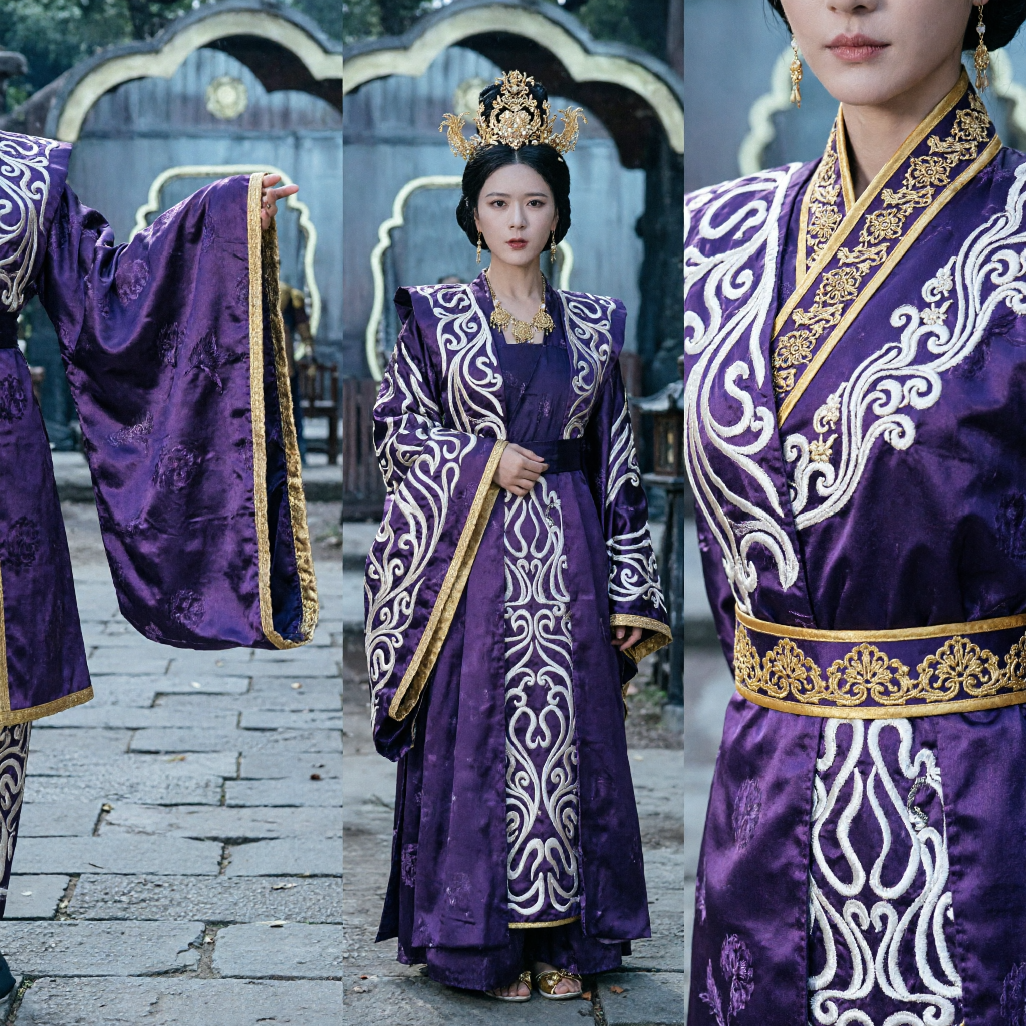 Purple Ancient Chinese Empress Hanfu Costume Tang Dynasty Royal Noble Lady Dress for Cosplay - Asian Costume