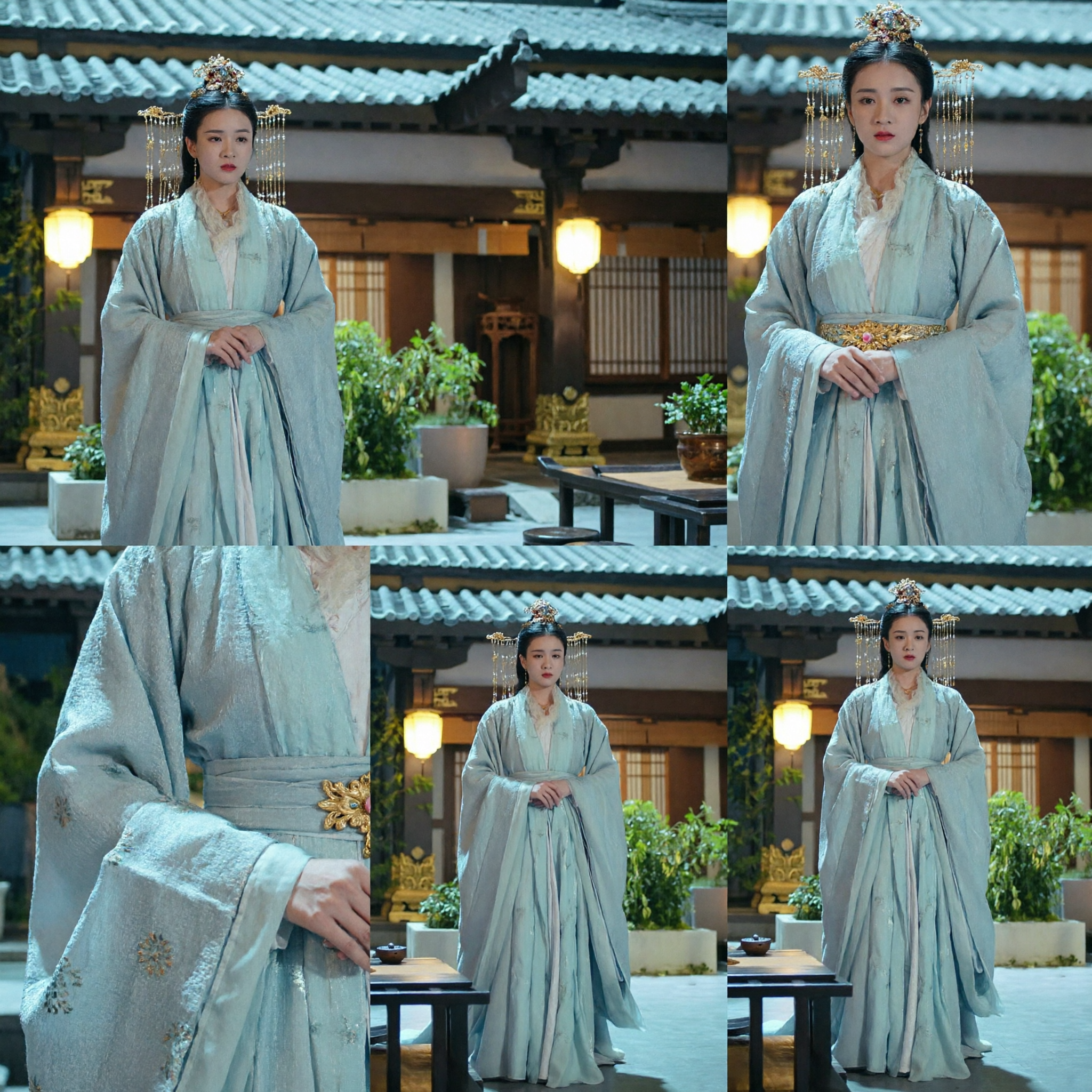 Elegant Light Green Hanfu Traditional Chinese Ancient Princess Costume for Women Historical Drama Cosplay Outfit - Asian Costume