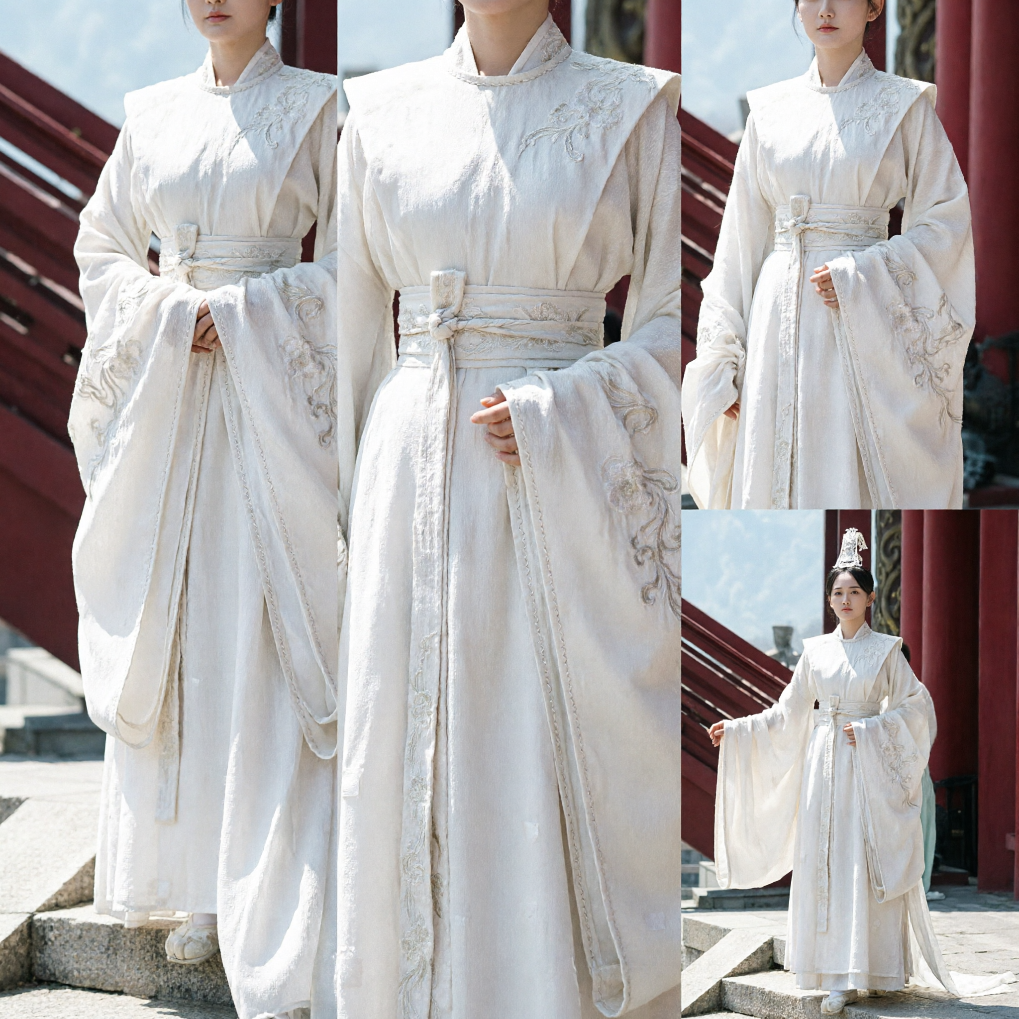 Elegant White Ancient Chinese Hanfu Princess Dress Traditional Fairy Costume for Women Cosplay - Asian Costume