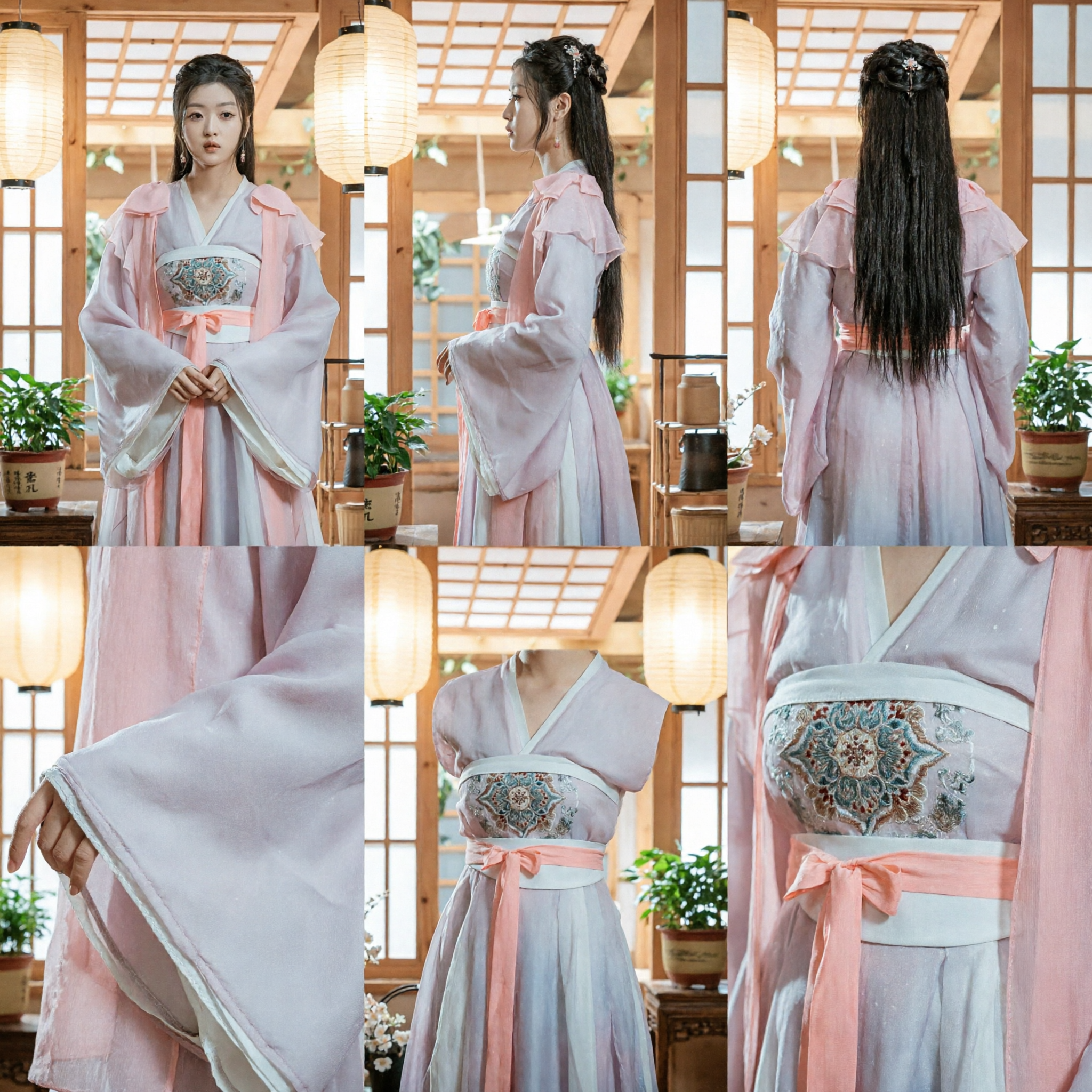 Elegant Pink Tang Dynasty Hanfu Costume Traditional Chinese Ancient Princess Fairy Dress for Women - Asian Costume