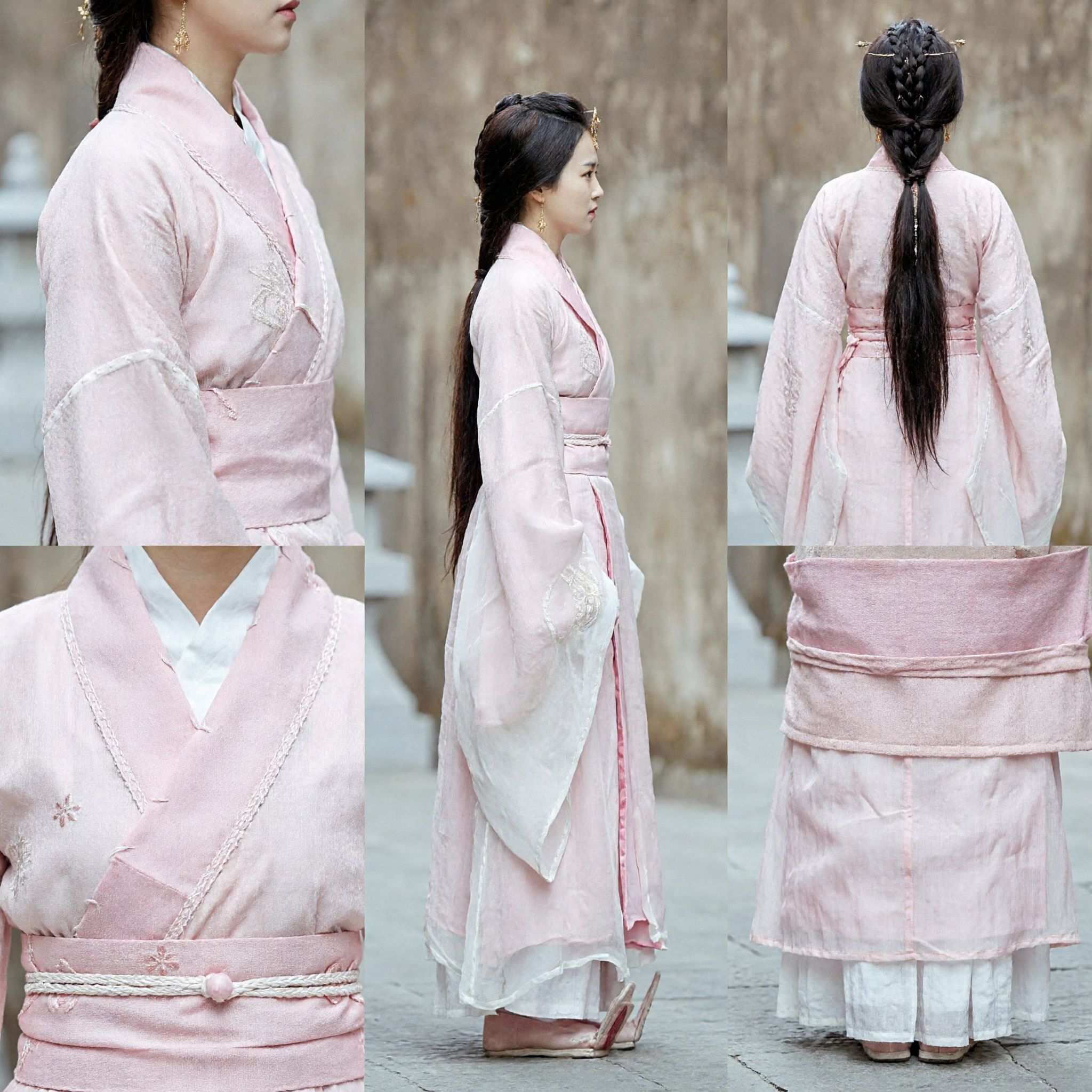 Elegant Ancient Chinese Pink Hanfu Costume Traditional Princess Dress for Women Historical Cosplay - Asian Costume