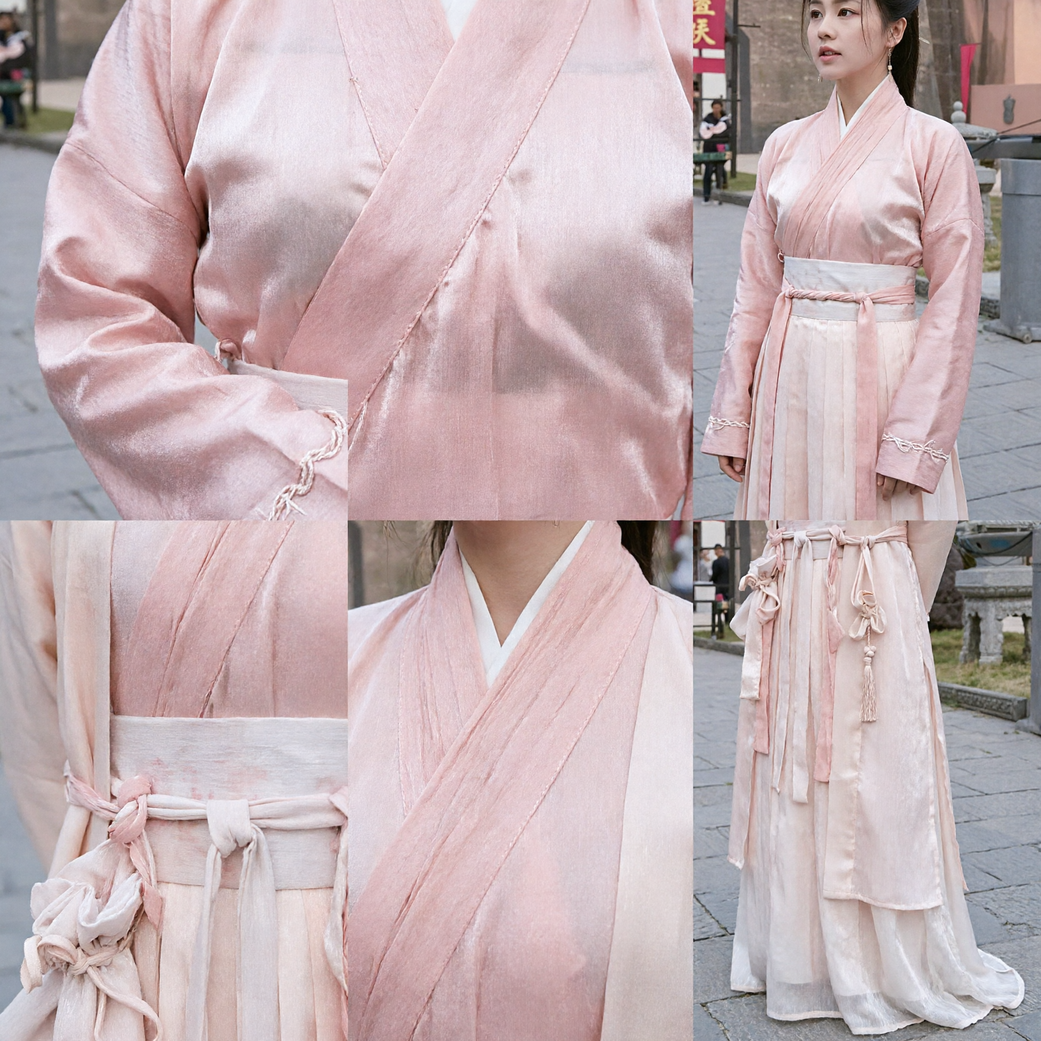 Elegant Pink Hanfu Traditional Chinese Costume Ancient Palace Lady Dress for Women Cosplay Photography - Asian Costume