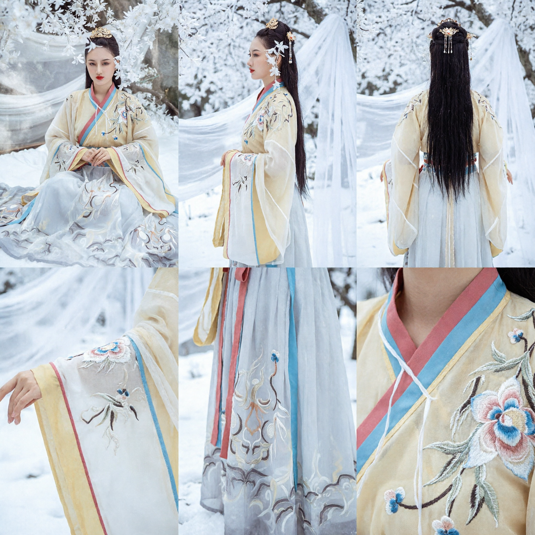 Elegant Chinese Hanfu Traditional Costume for Women Ancient Fairy Dress Embroidered Robe for Cosplay and Photography - Asian Costume