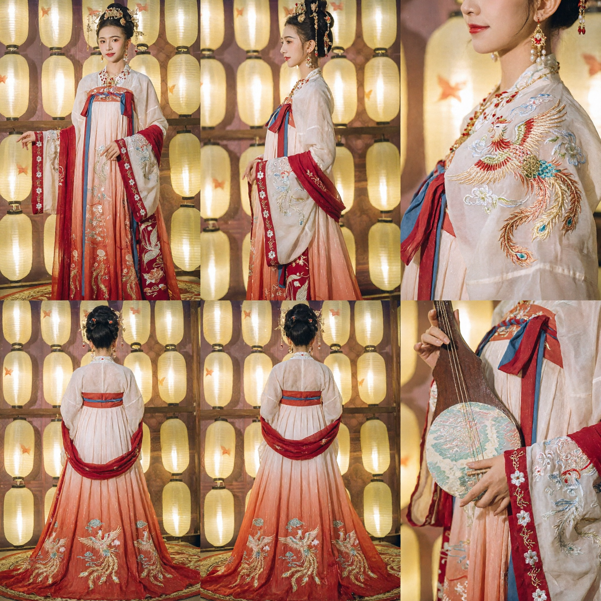 Traditional Chinese Hanfu Costume Tang Dynasty Princess Embroidered Dress Ancient Lady Performance Outfit for Women - Asian Costume