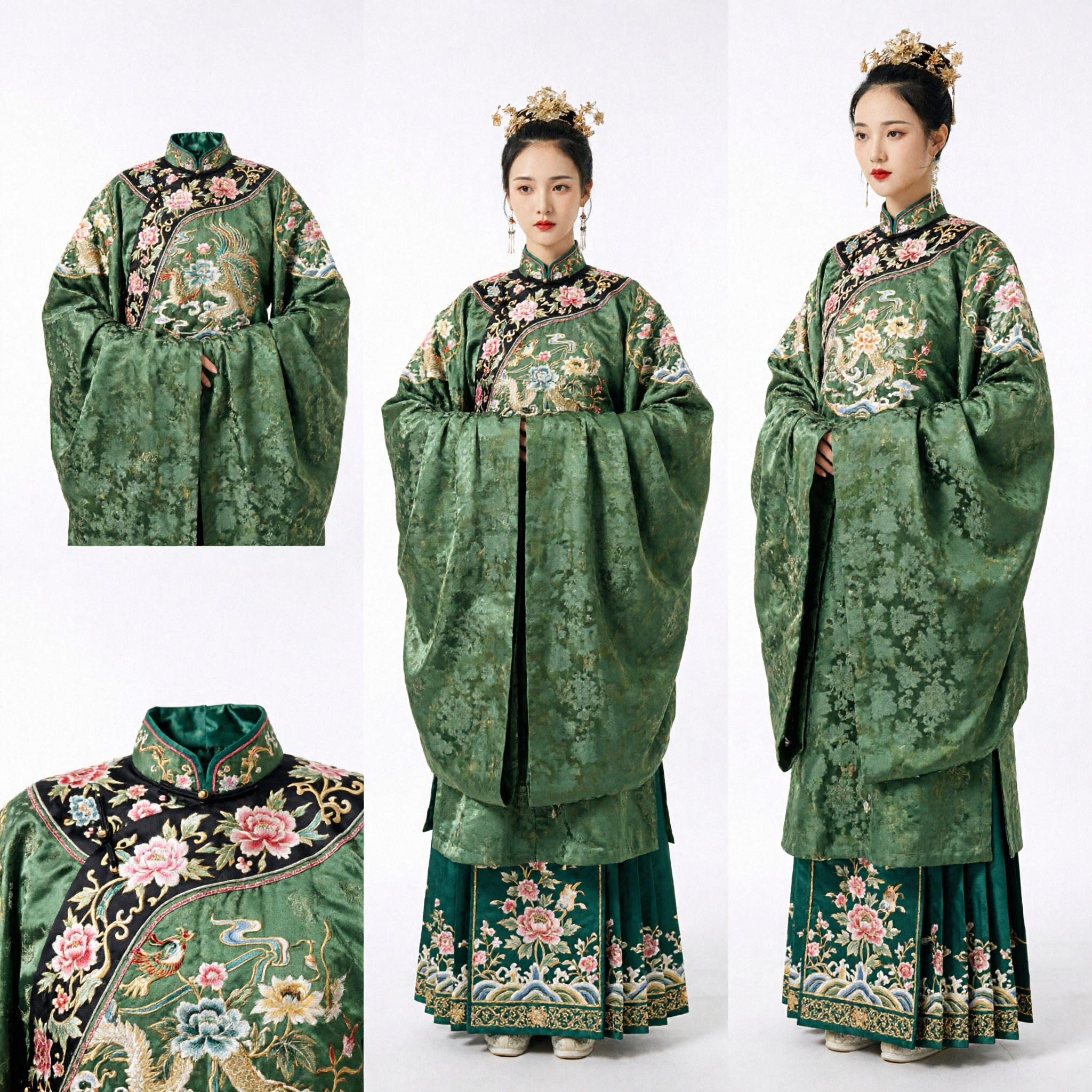 Chinese Traditional Green Hanfu Costume Ancient Tang Dynasty Princess Noblewoman Dress for Women Cosplay Photography - Asian Costume