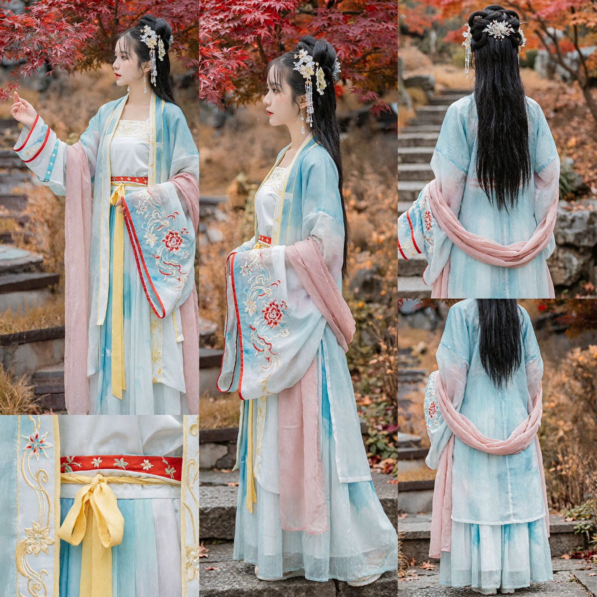 Elegant Tang Dynasty Hanfu Traditional Chinese Ancient Costume Fairy Dress for Women Cosplay Photography - Asian Costume