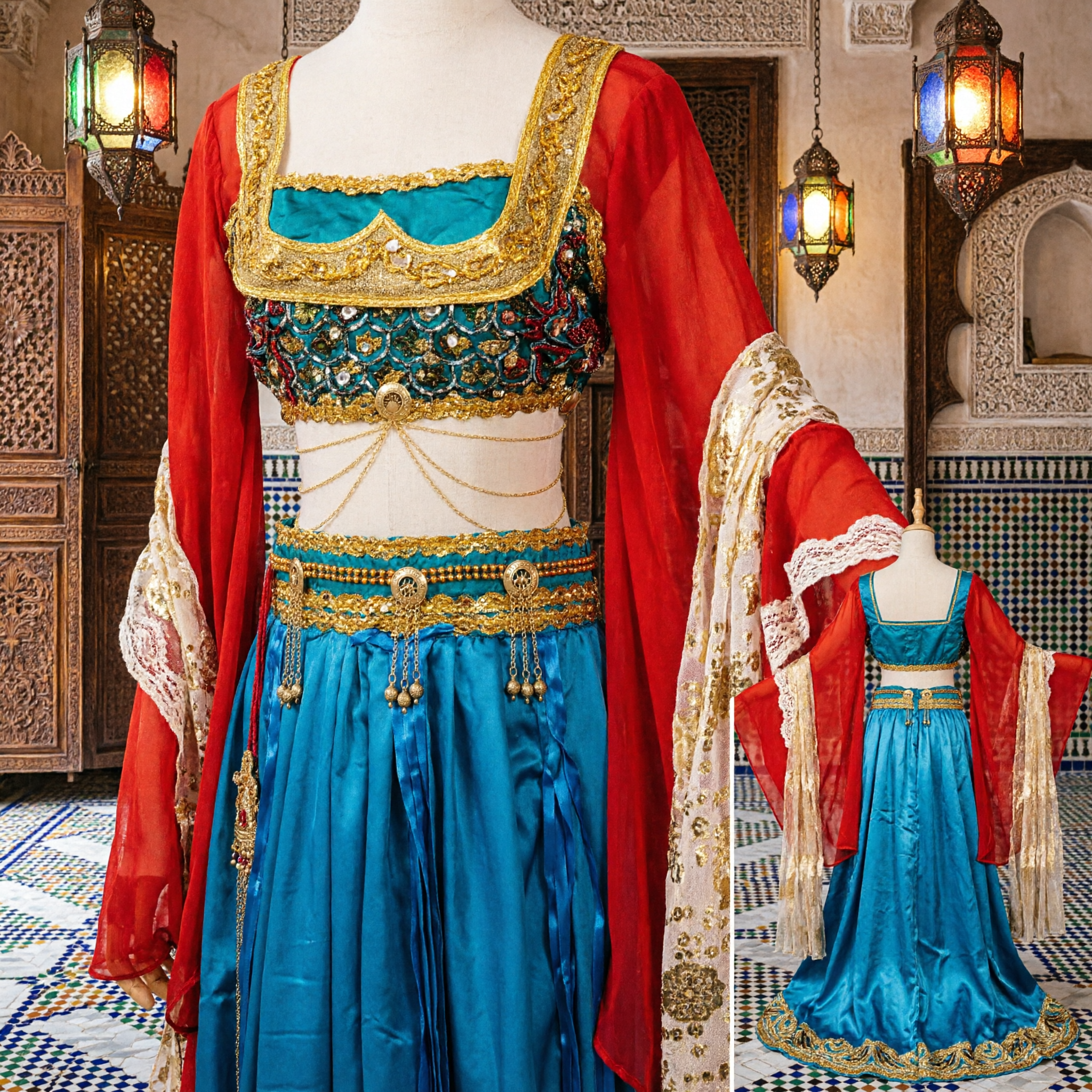 Traditional Ancient Chinese Tang Dynasty Palace Lady Costume Women Hanfu Dance Dress for Stage Performance - Asian Costume