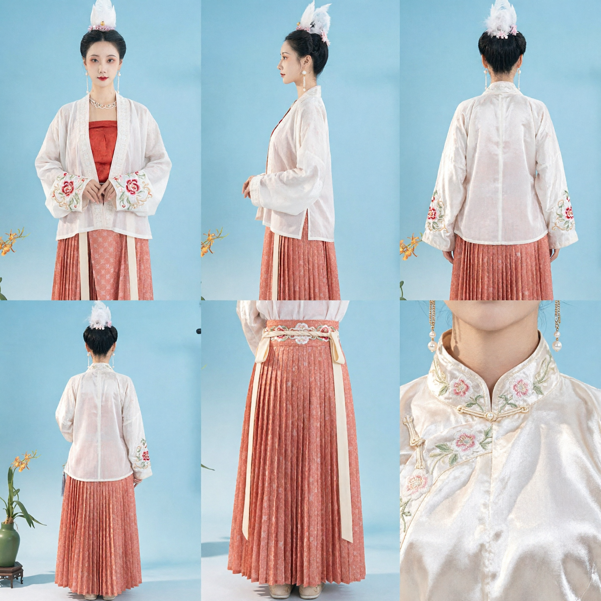 Traditional Chinese Hanfu Tang Dynasty Costume Ancient Palace Lady Dress Set for Women Photography Cosplay - Asian Costume