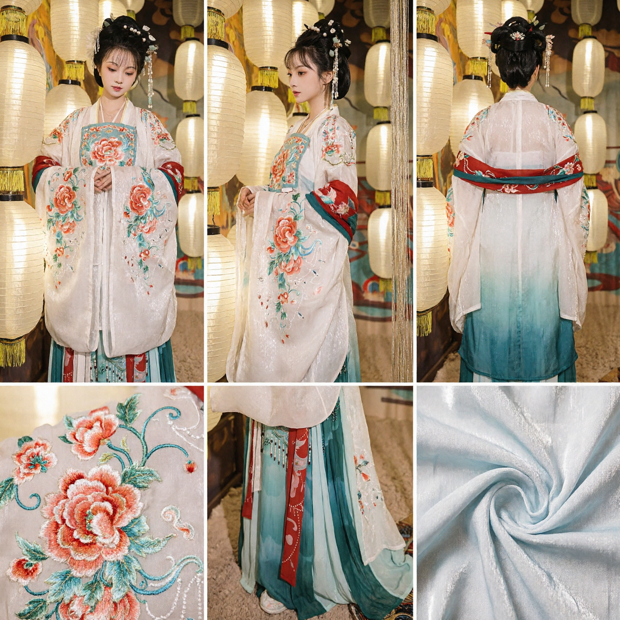 Traditional Chinese Tang Dynasty Hanfu Costume Ancient Princess Fairy Dress Embroidered Clothing for Women - Asian Costume