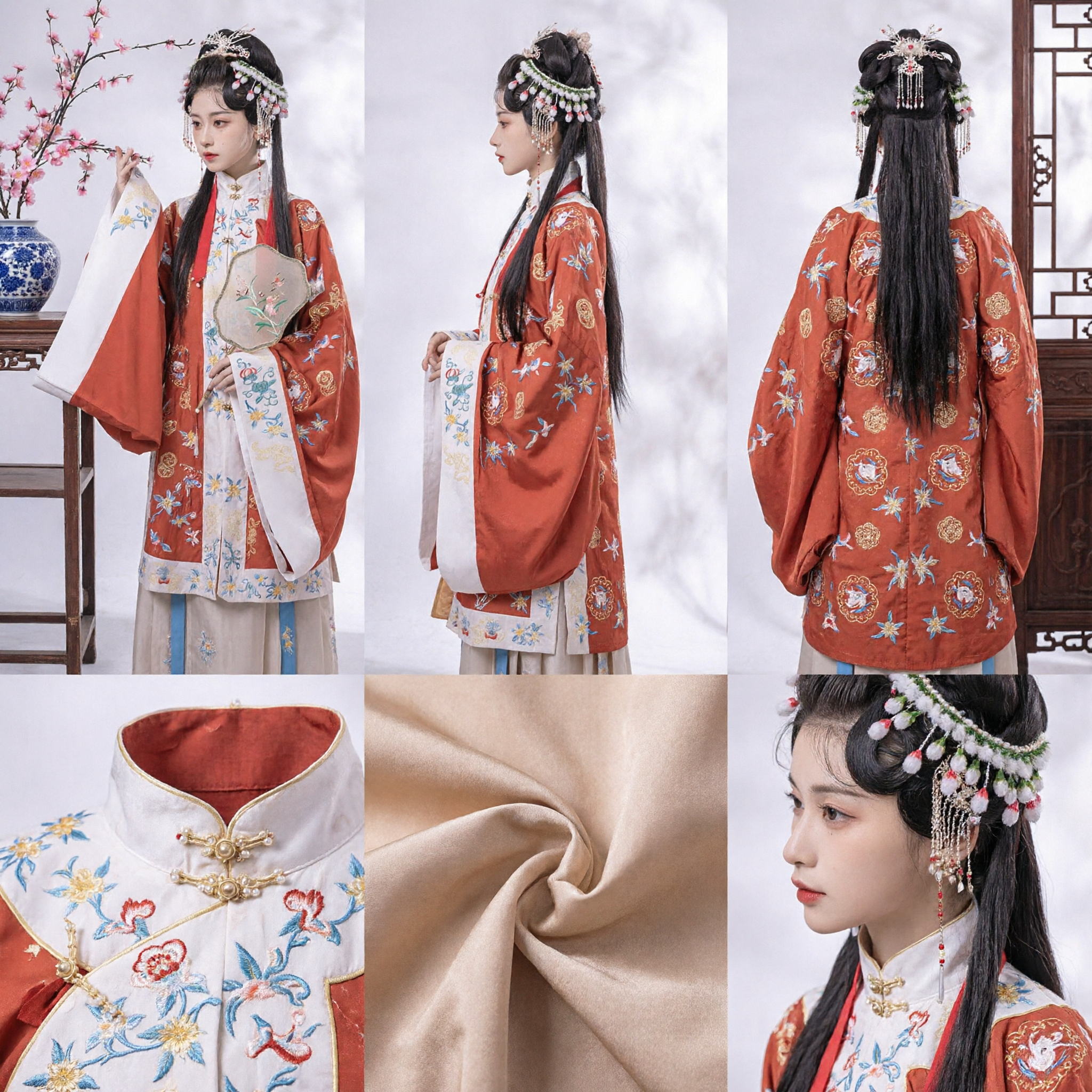Traditional Chinese Hanfu Ming Dynasty Style Embroidered Robe Ancient Costume for Women Formal Occasions - Asian Costume