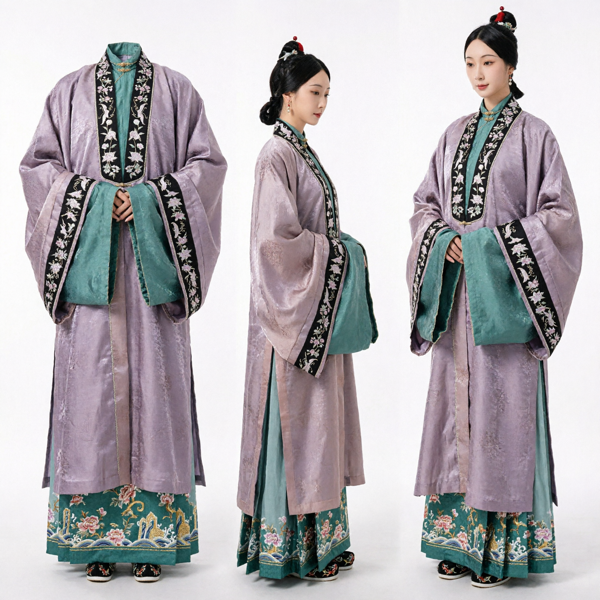 Traditional Chinese Hanfu Ancient Costume Elegant Embroidered Wide Sleeve Robe for Women Historical Cosplay Performance - Asian Costume