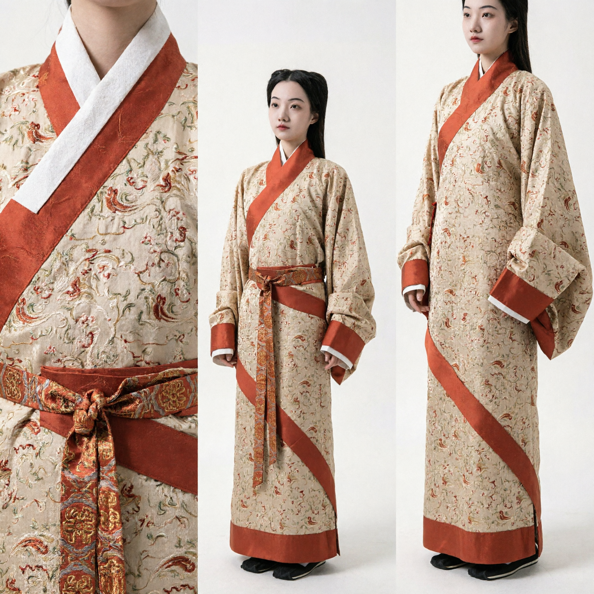 Elegant Traditional Chinese Hanfu Ancient Han Dynasty Quju Dress Women Historical Costume for Performance - Asian Costume