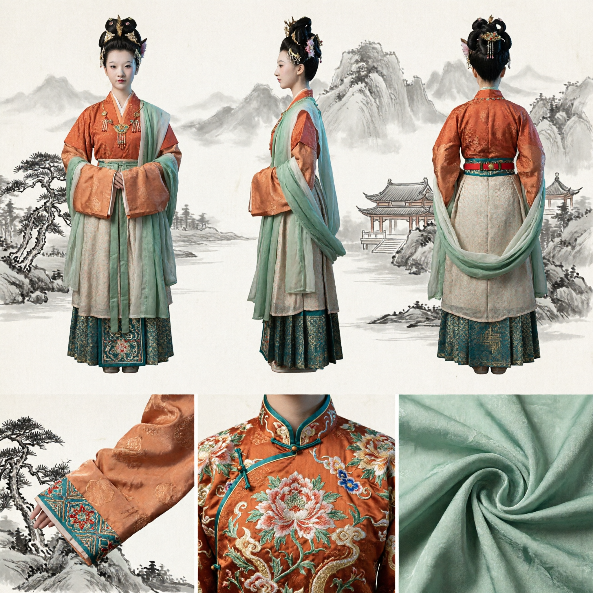 Traditional Chinese Hanfu Costume for Women Tang Dynasty Ancient Palace Lady Dress Cosplay Outfit - Asian Costume