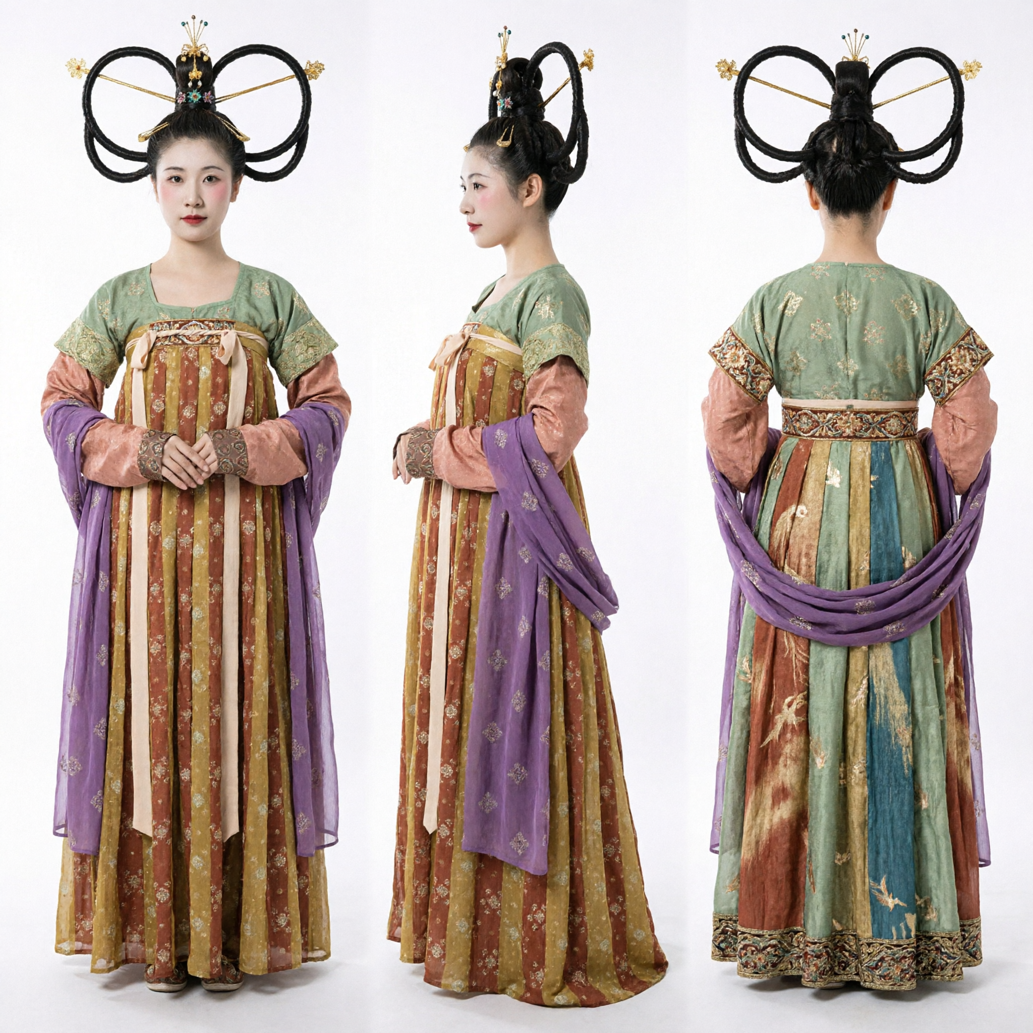 Traditional Chinese Tang Dynasty Hanfu Costume Women Ancient Palace Lady Dress for Cosplay and Photography - Asian Costume