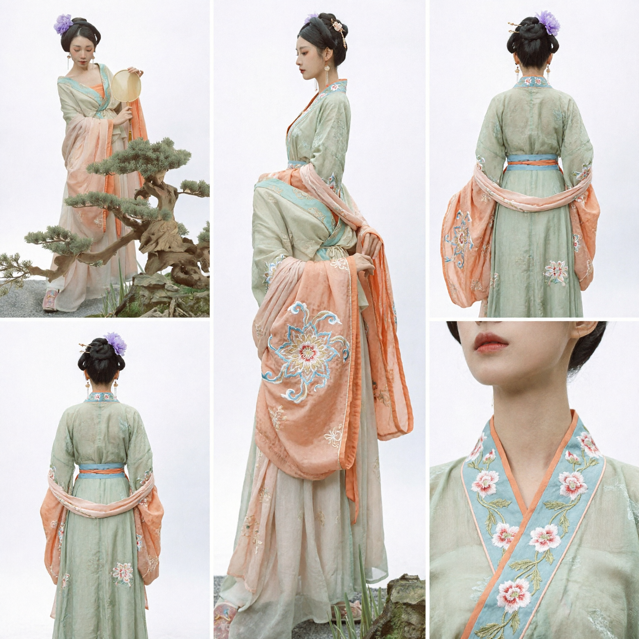 Traditional Chinese Tang Dynasty Hanfu Costume Elegant Ancient Fairy Dress for Women Performance and Photoshoot - Asian Costume