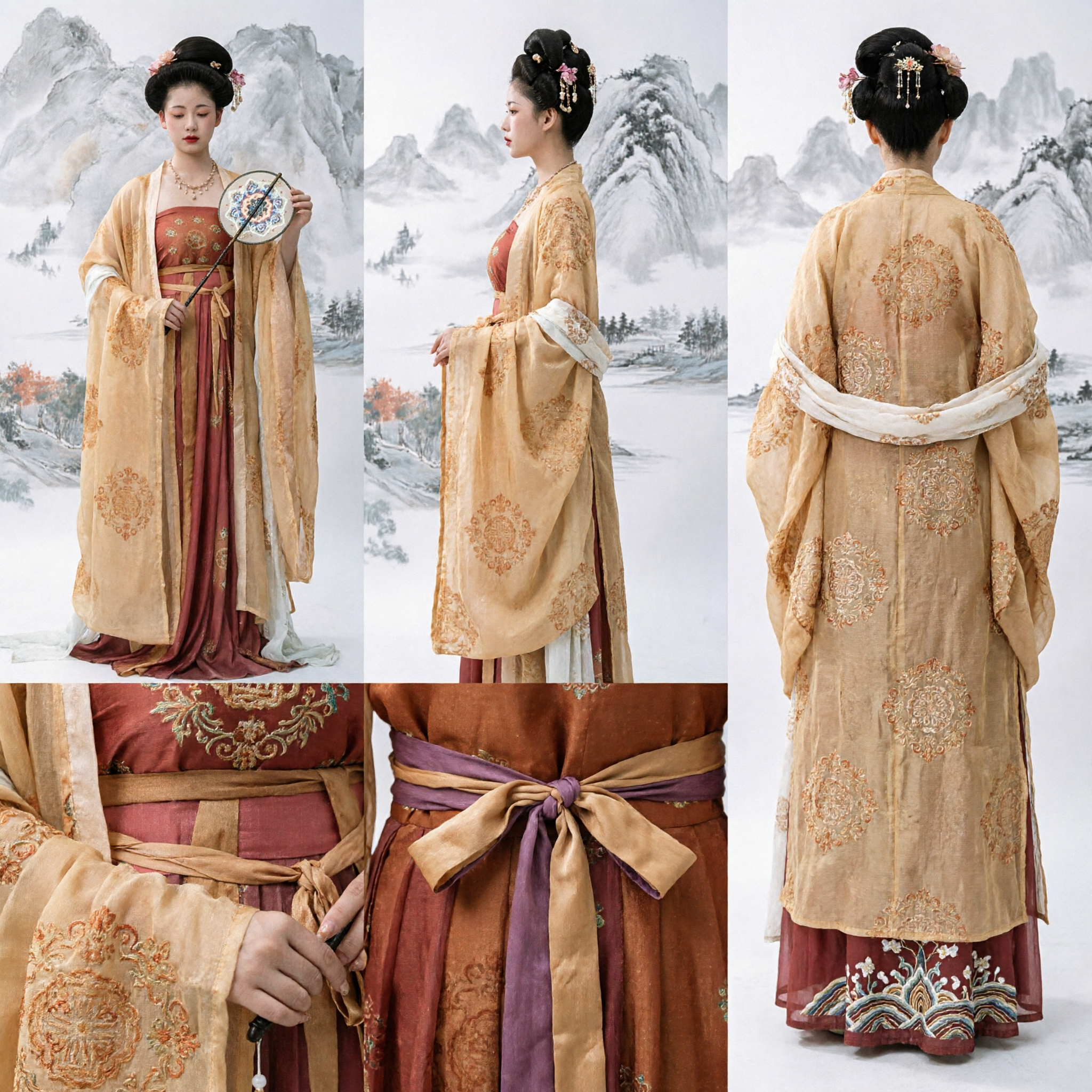 Elegant Traditional Chinese Tang Dynasty Hanfu Costume Ancient Palace Lady Dress for Women Performance - Asian Costume